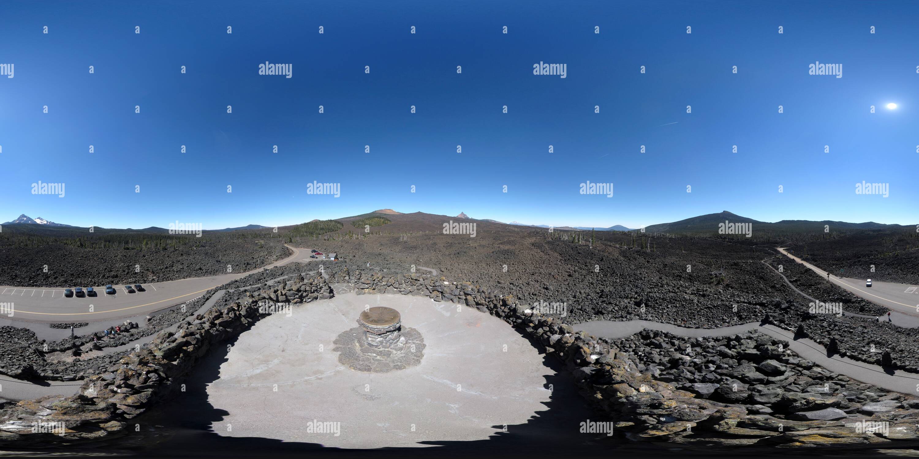 360 degree panoramic view of Dee Wright Observatory