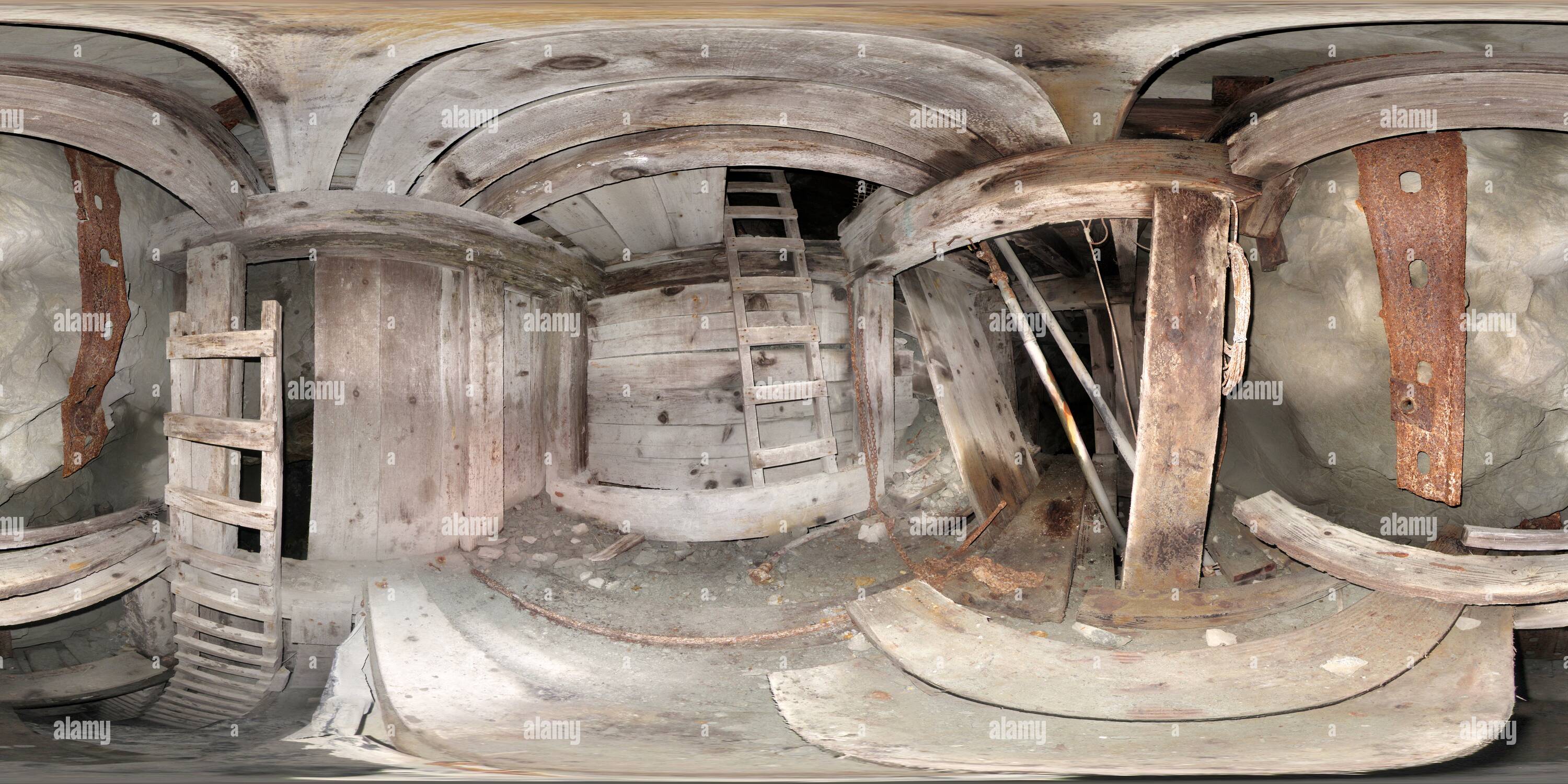 360° view of Houghton Mine - 1000 level raise #6 platform - Alamy