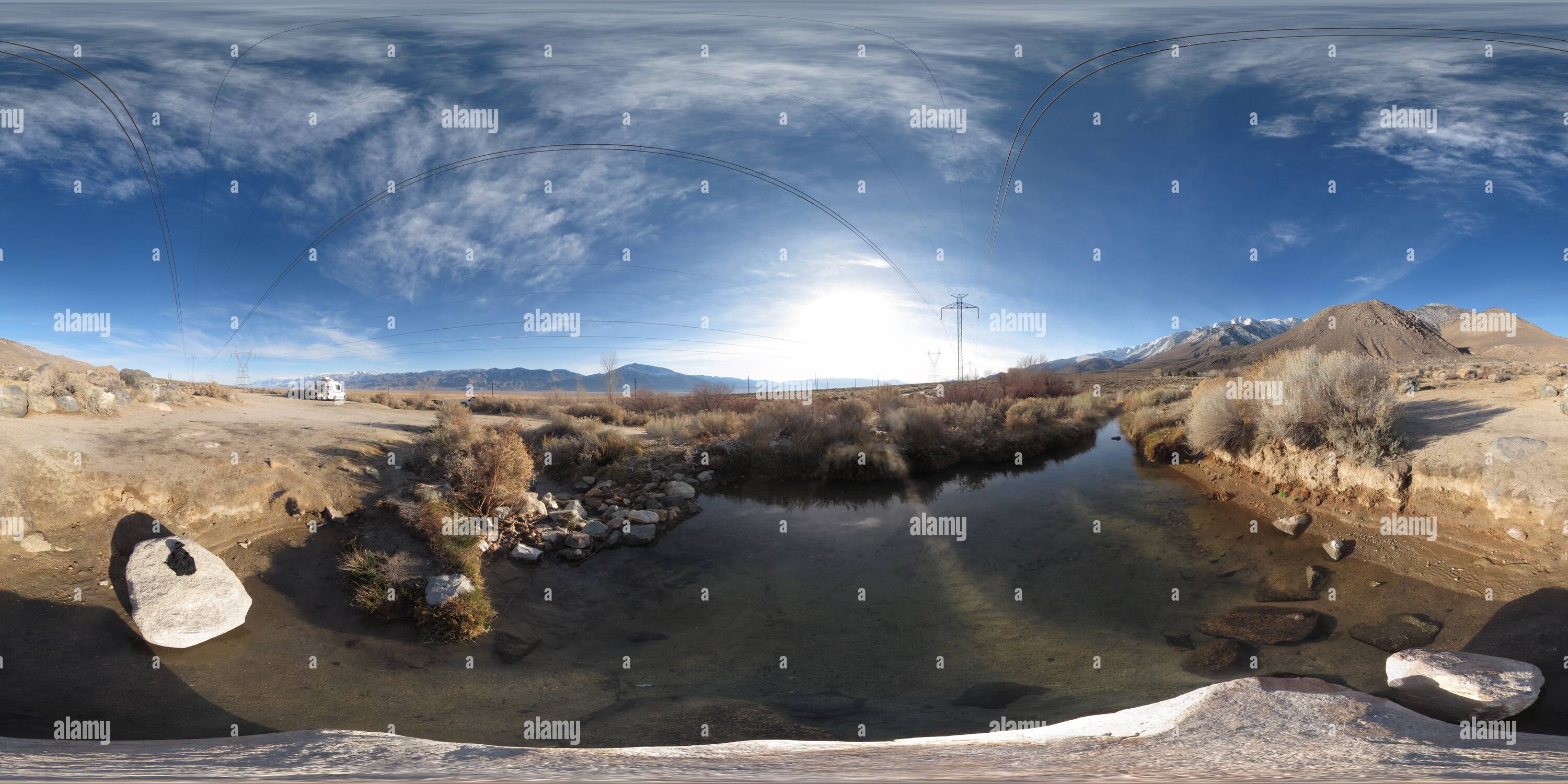 360 degree panoramic view of Keough Hot Springs