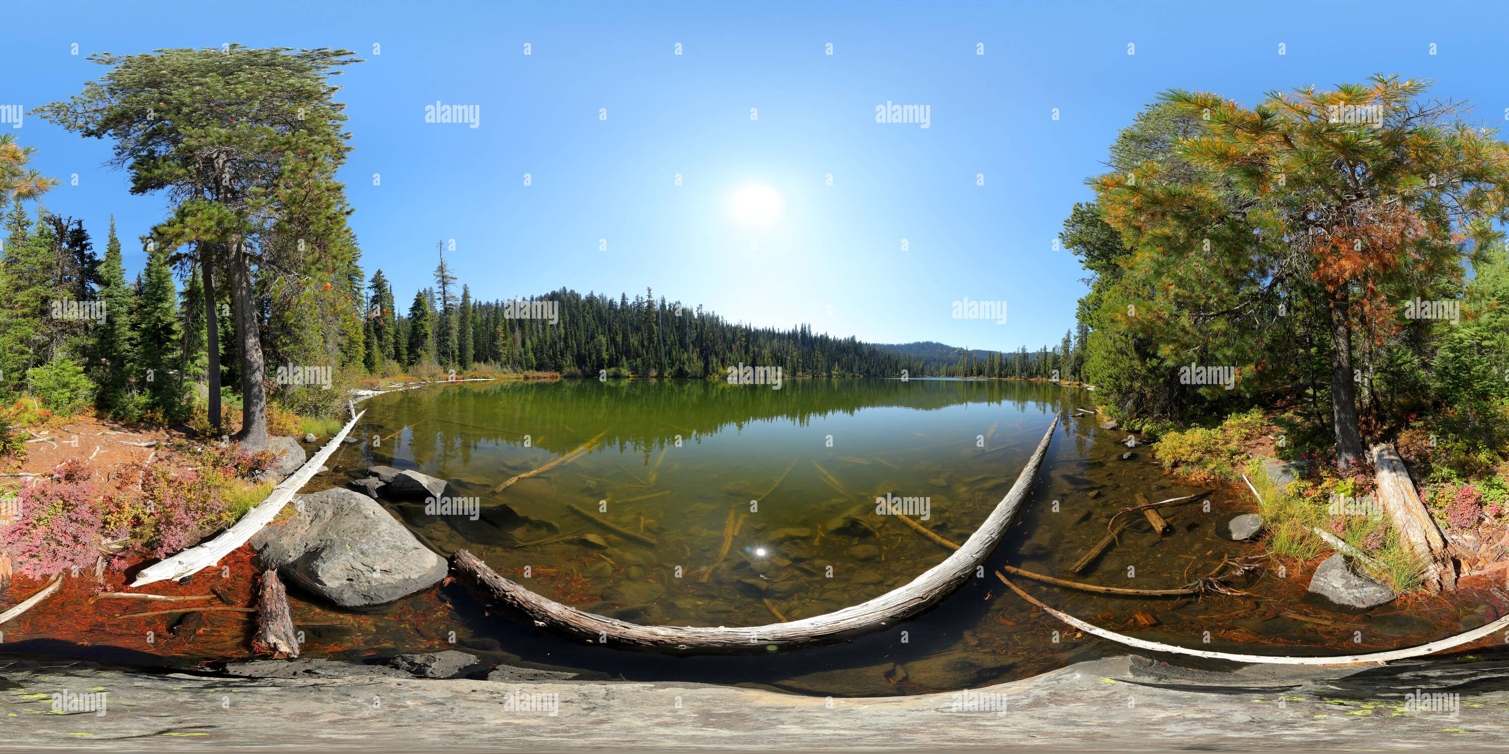 360 degree panoramic view of Pear Lake