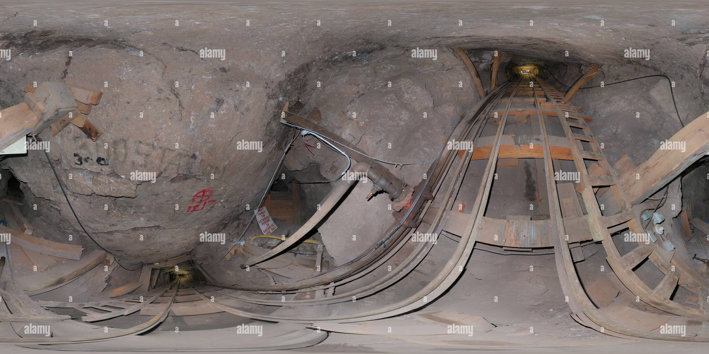 360 degree panoramic view of Meredith Mine - incline shaft 300 level