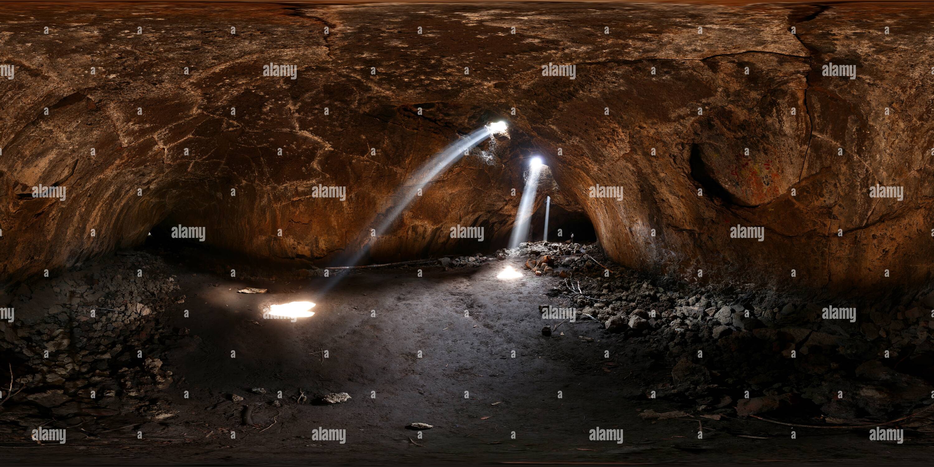 360 degree panoramic view of Skylight Cave hornitos, Sisters, OR, USA [2]