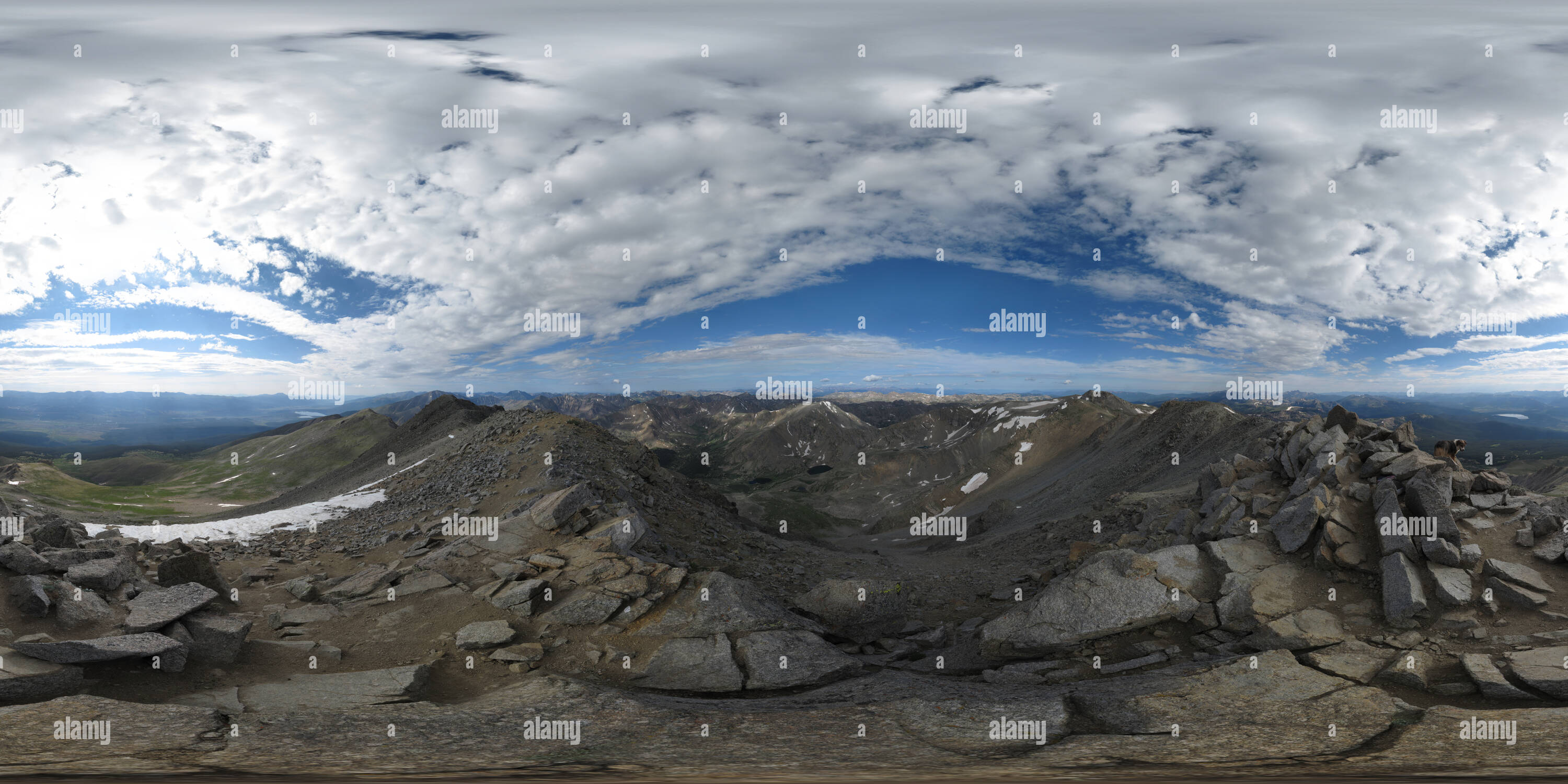 360 degree panoramic view of Mt. Massive (14421'/4396m) summit (gigapixel)