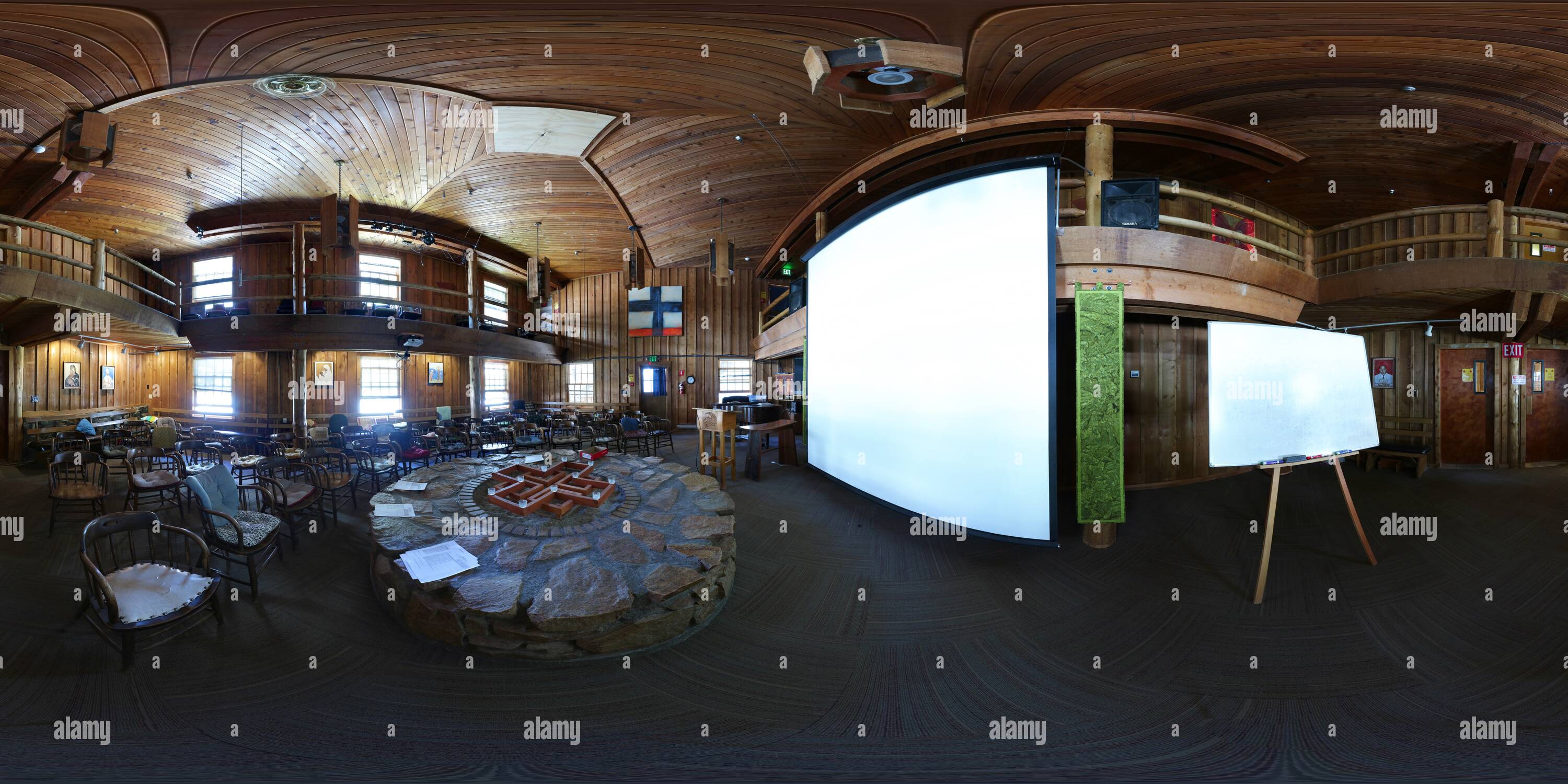 360° view of Holden Village Koinonia lecture room Alamy