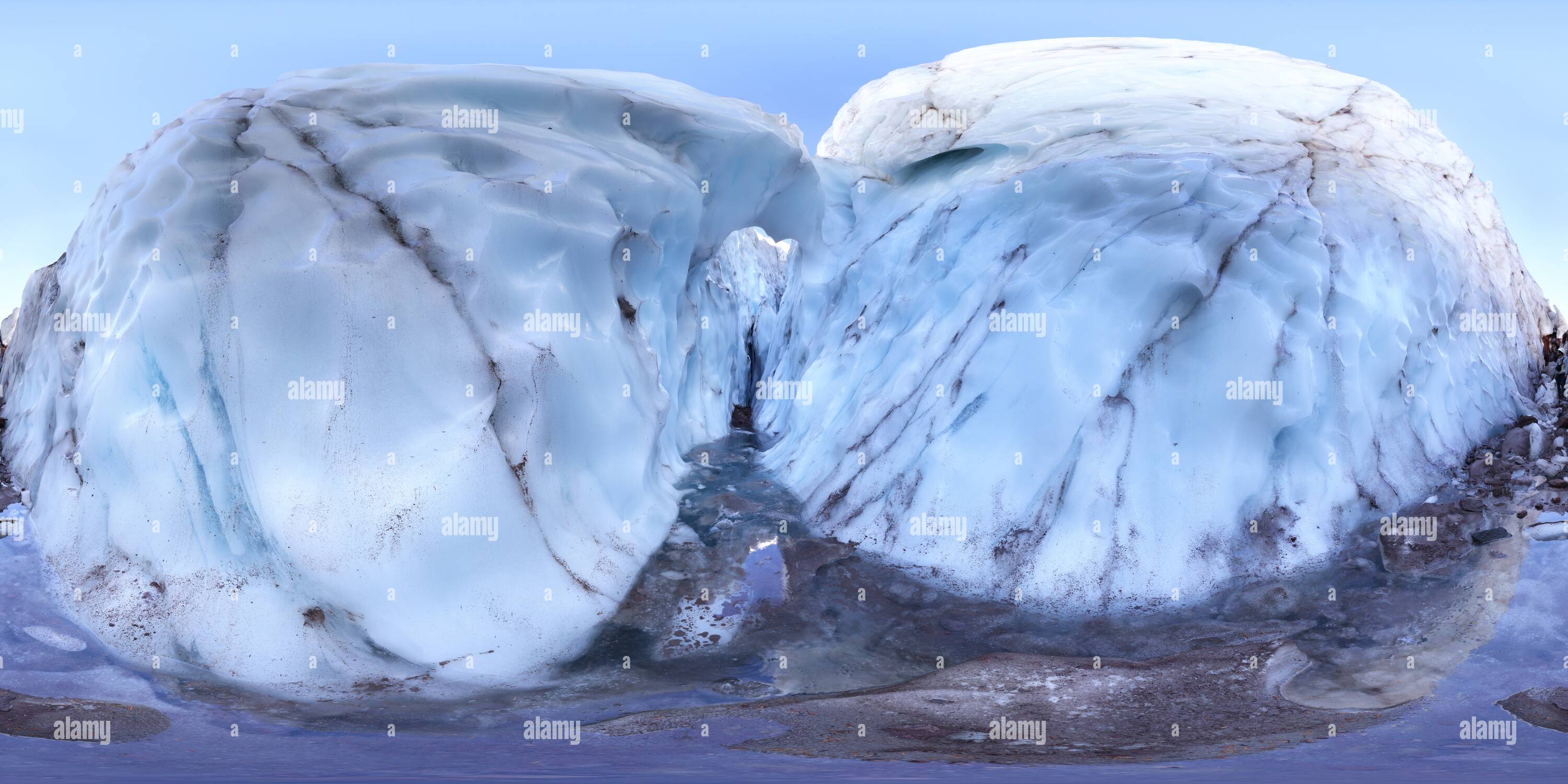 360 degree panoramic view of Jefferson Park Glacier crevasse [1]
