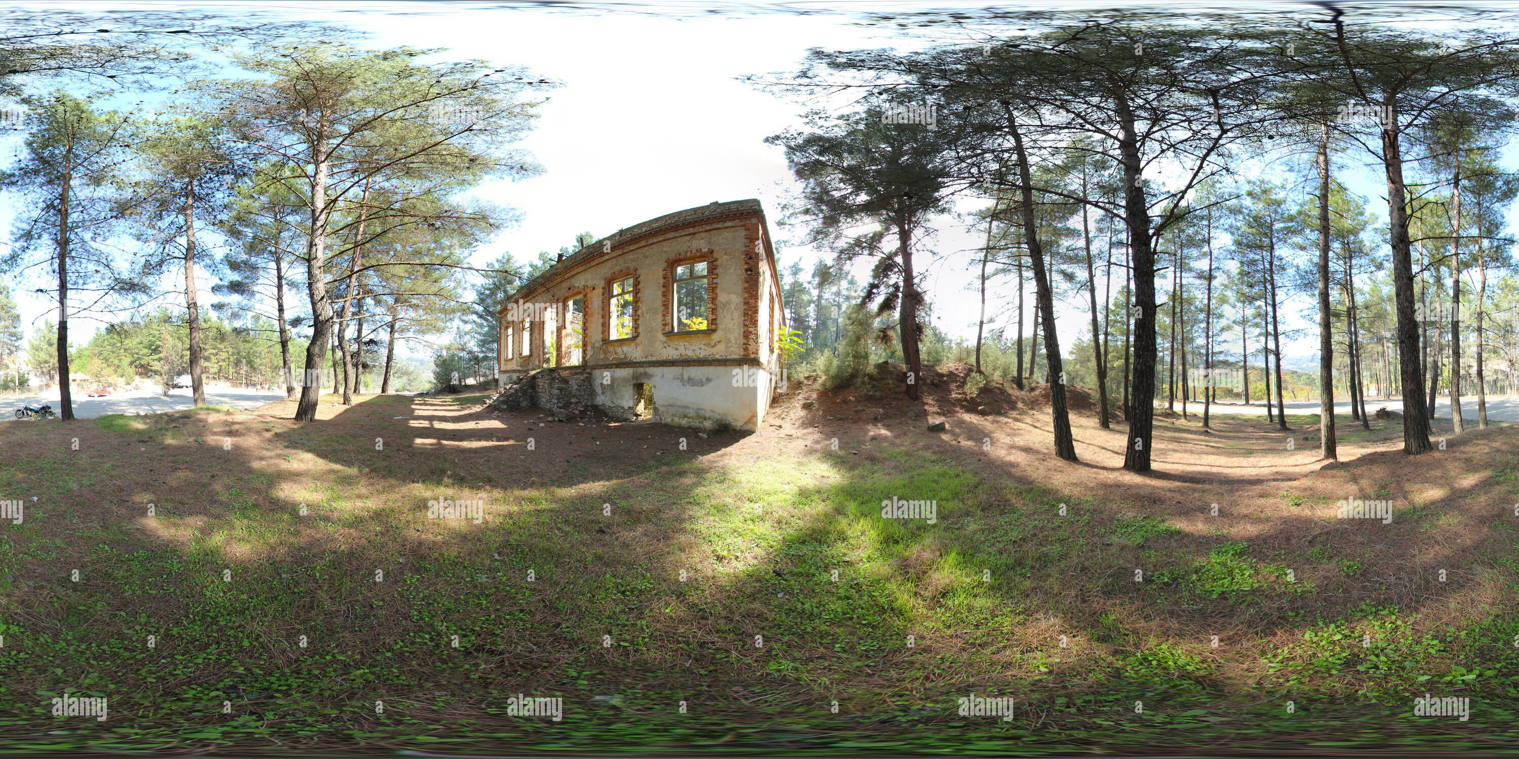 360 degree panoramic view of Historical French Miners Buildings / Balya District