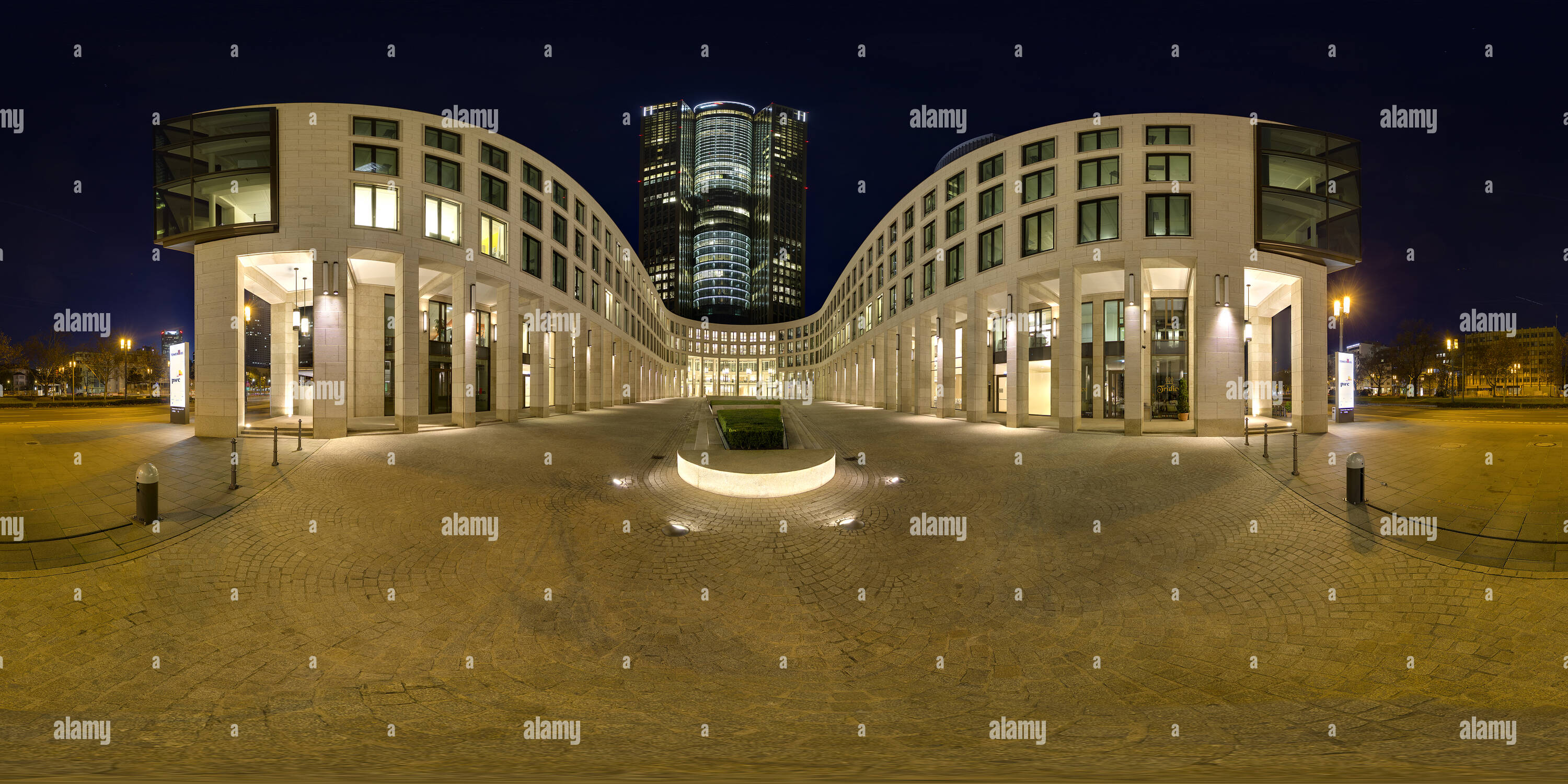 360° view of TOWER185 Frankfurt am Main Germany by night Alamy