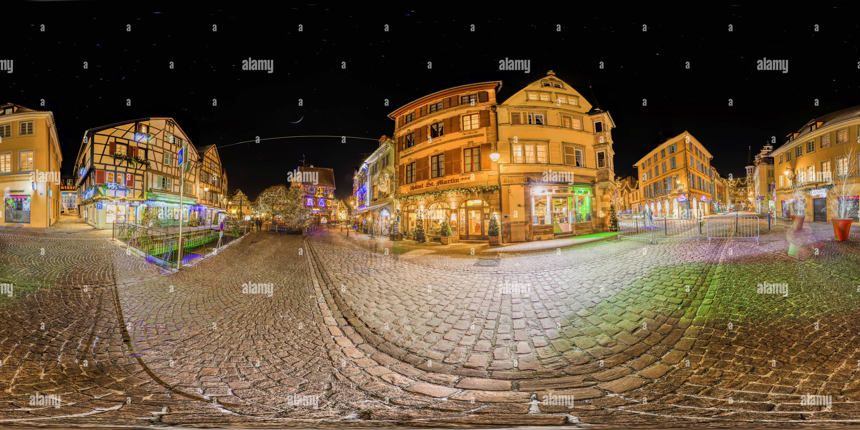 360 degree panoramic view of Schwendi Winstub, Colmar, Alsace France