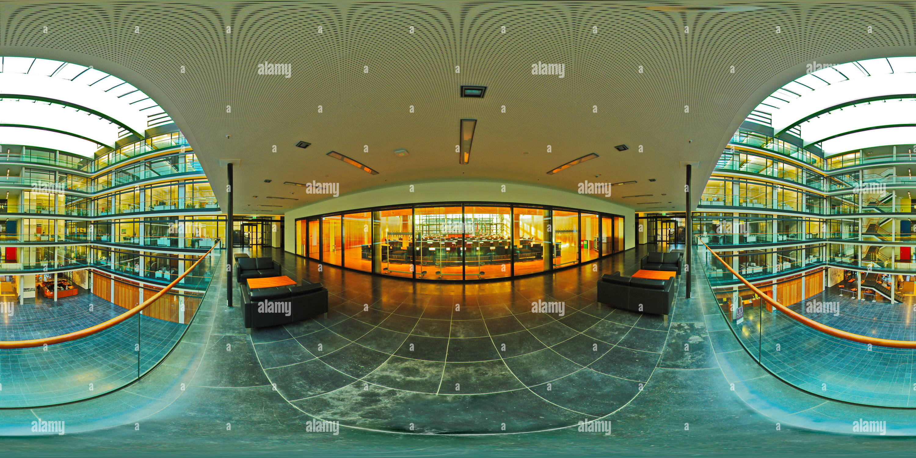 360 degree panoramic view of Inside Hans-Sachs-Haus, III