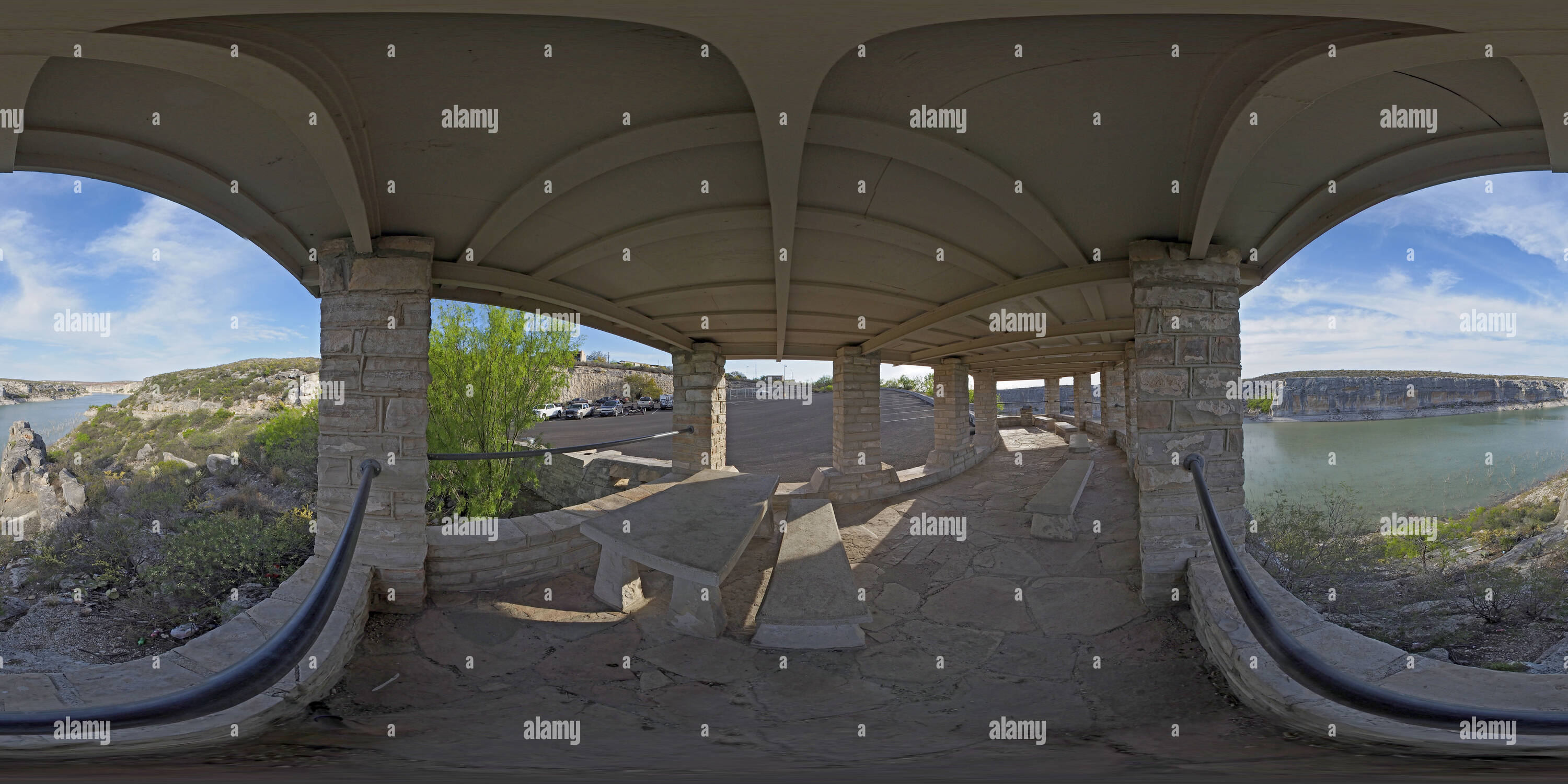 360° view of Observation area at Amistad Reservoir Alamy