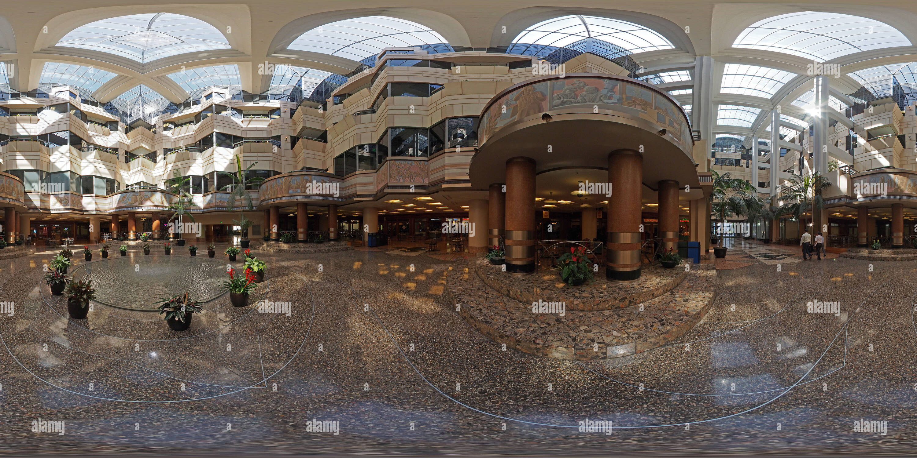 360° view of Fountain at Rincon Center - Alamy
