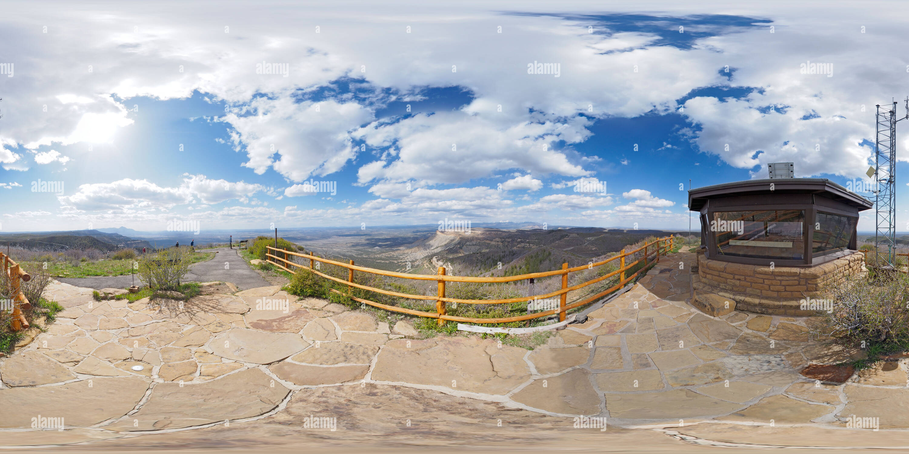 360° view of Lookout building on Park Point at Mesa Verde - Alamy