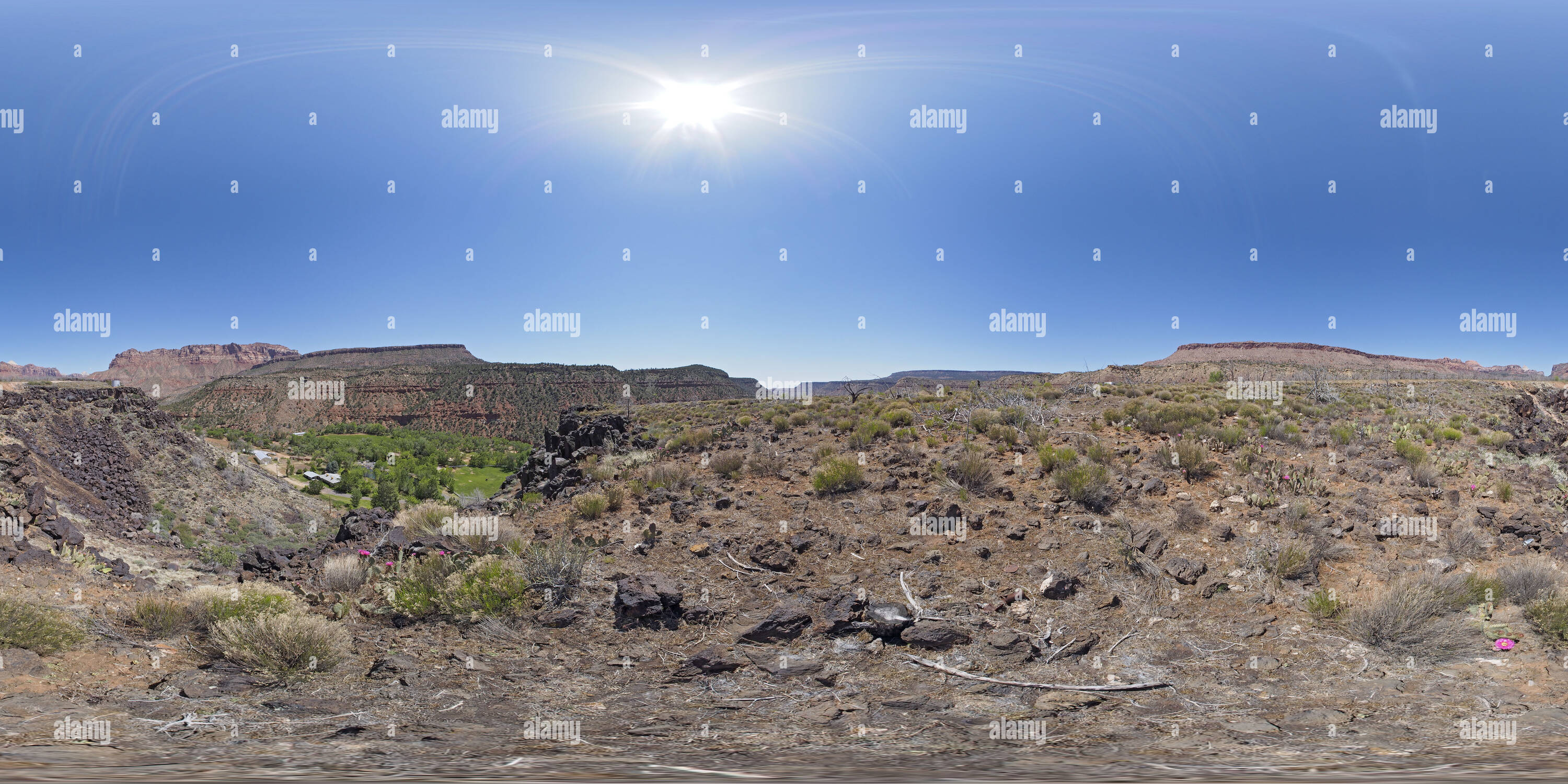 360° view of Above Sunset Canyon Ranch on the Kolob Terrace Road Alamy