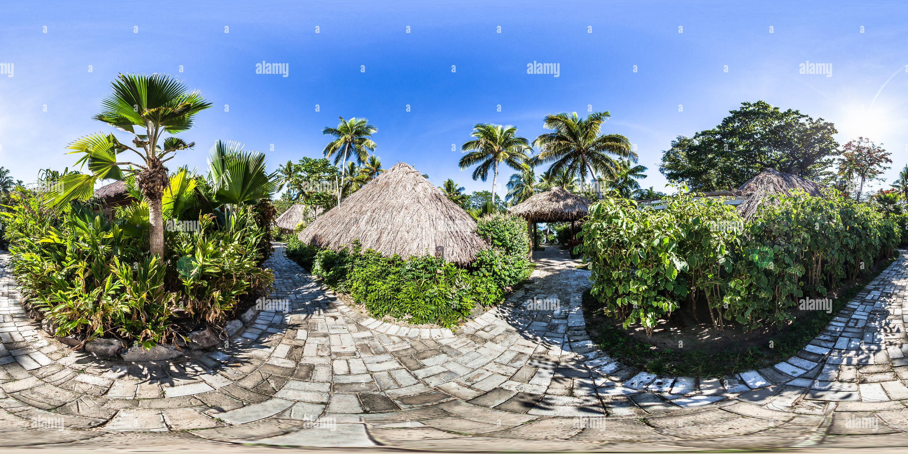 360 degree panoramic view of Castaway Island Resort - Qalito Island - Fiji Islands