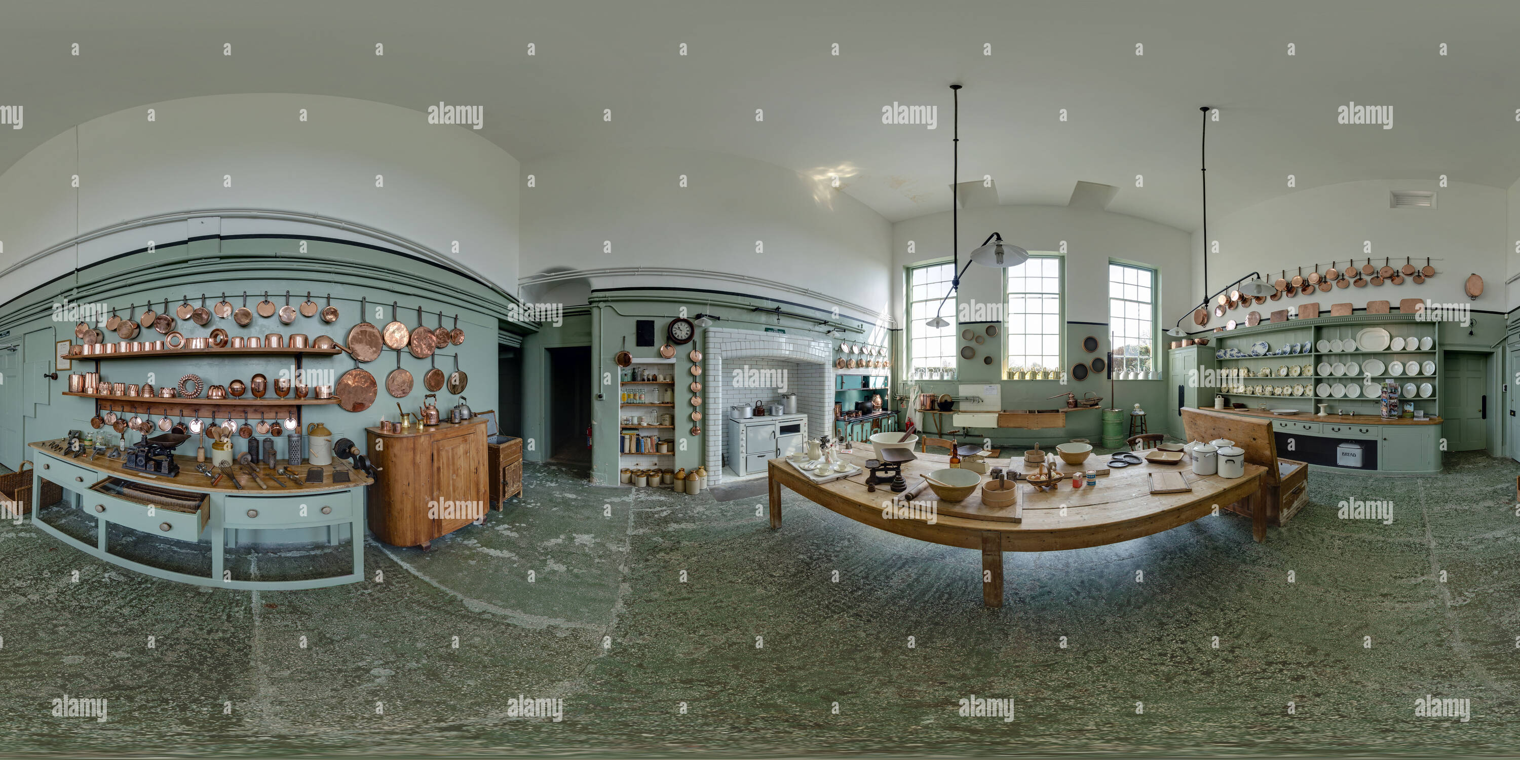 360° view of Kitchens, Stansted House, nr Rowlands Castle Alamy