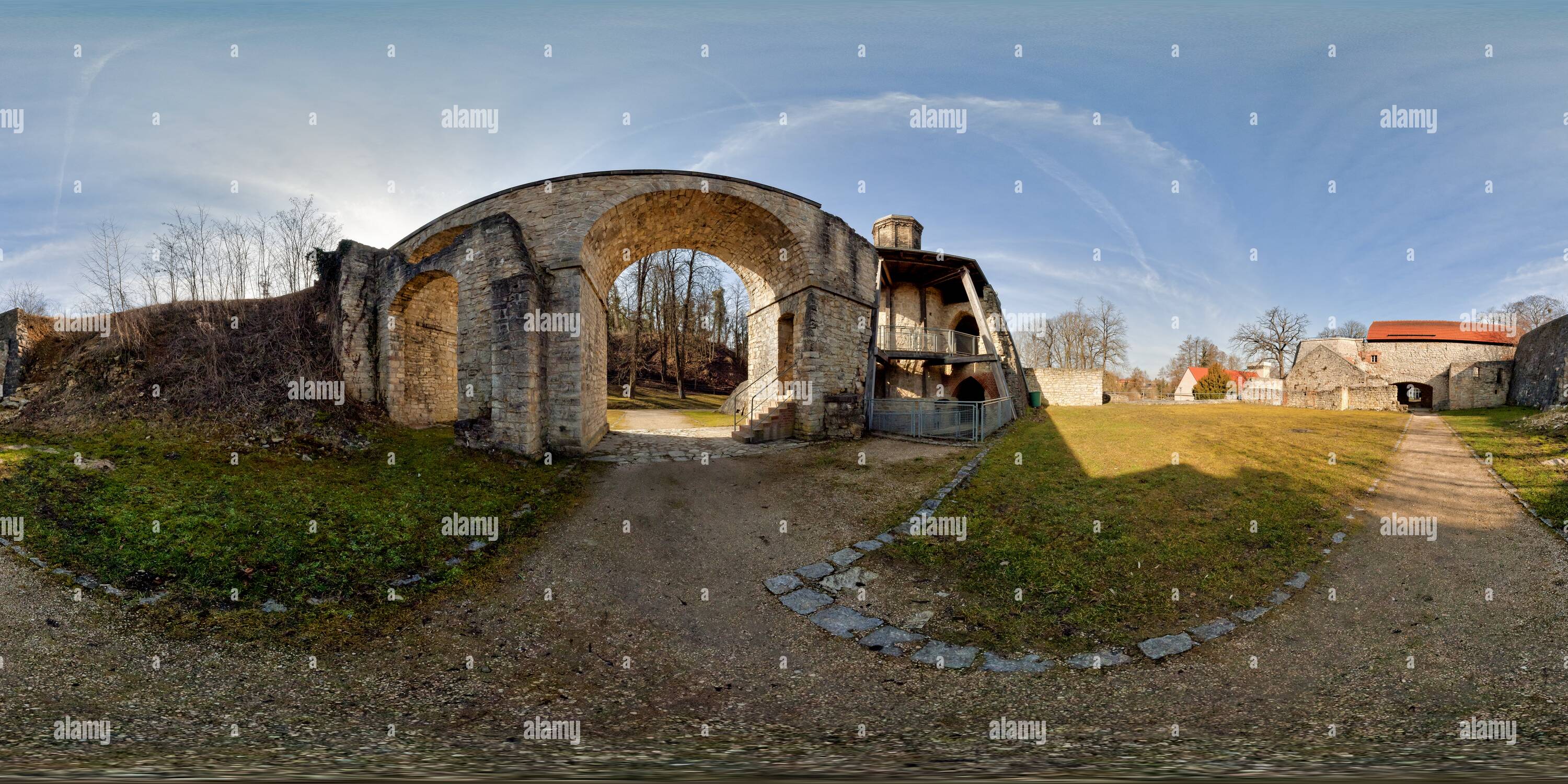 360 degree panoramic view of Ruedersdorf Museumspark 2