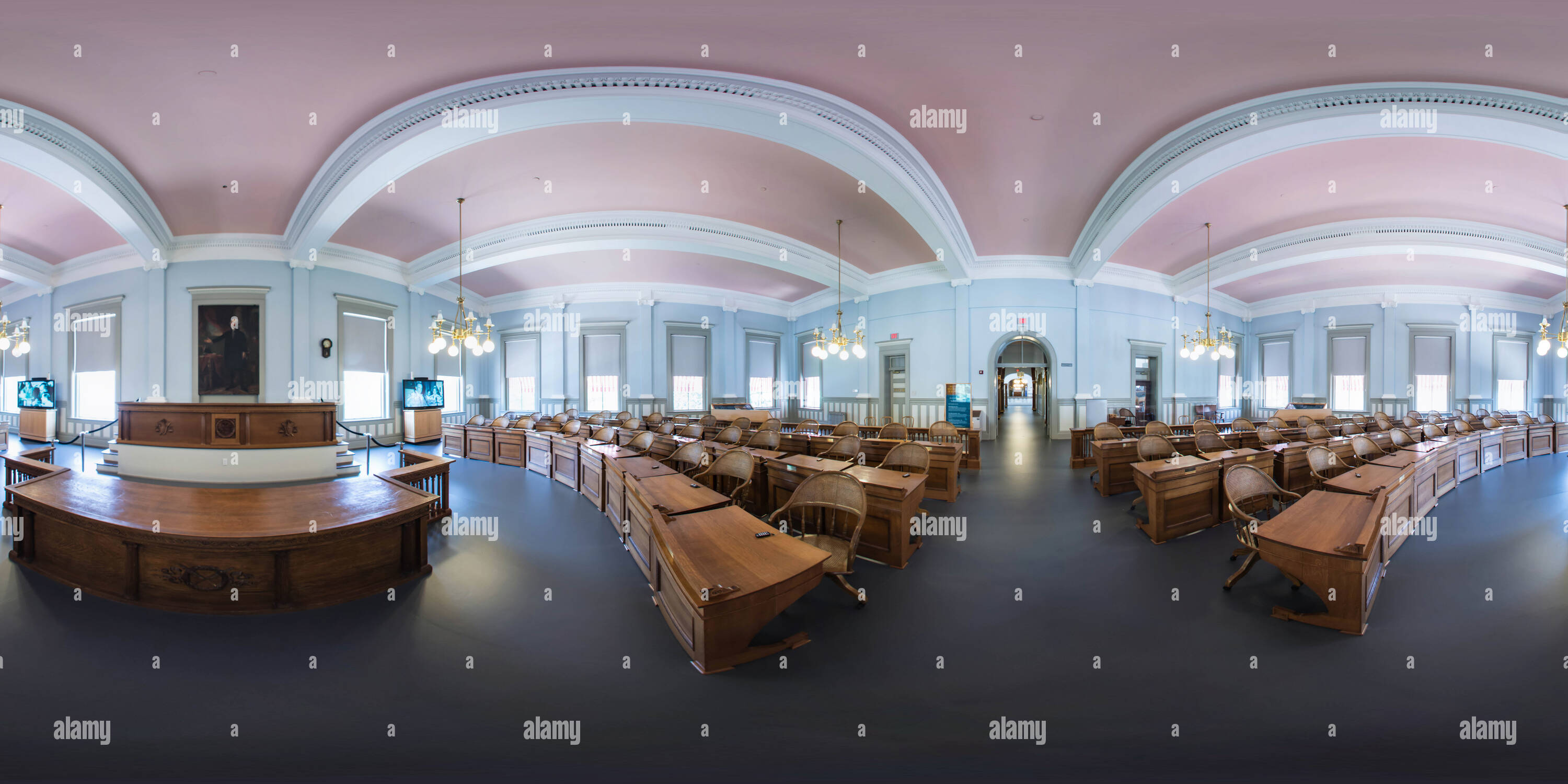 360 degree panoramic view of Inside the Florida Historic Capitol Museum in Tallahassee, Florida