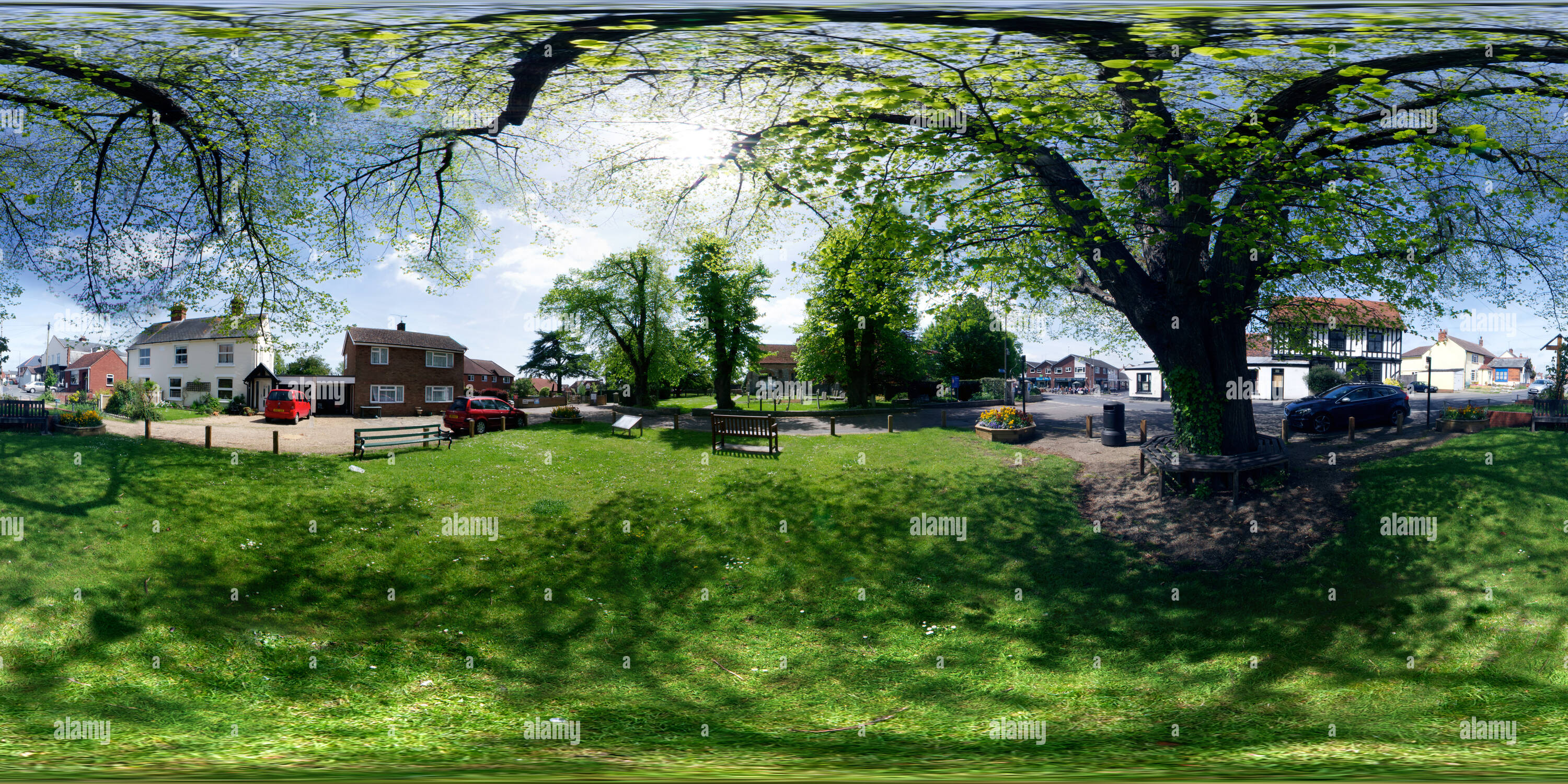 360° view of West Mersea High Street Alamy