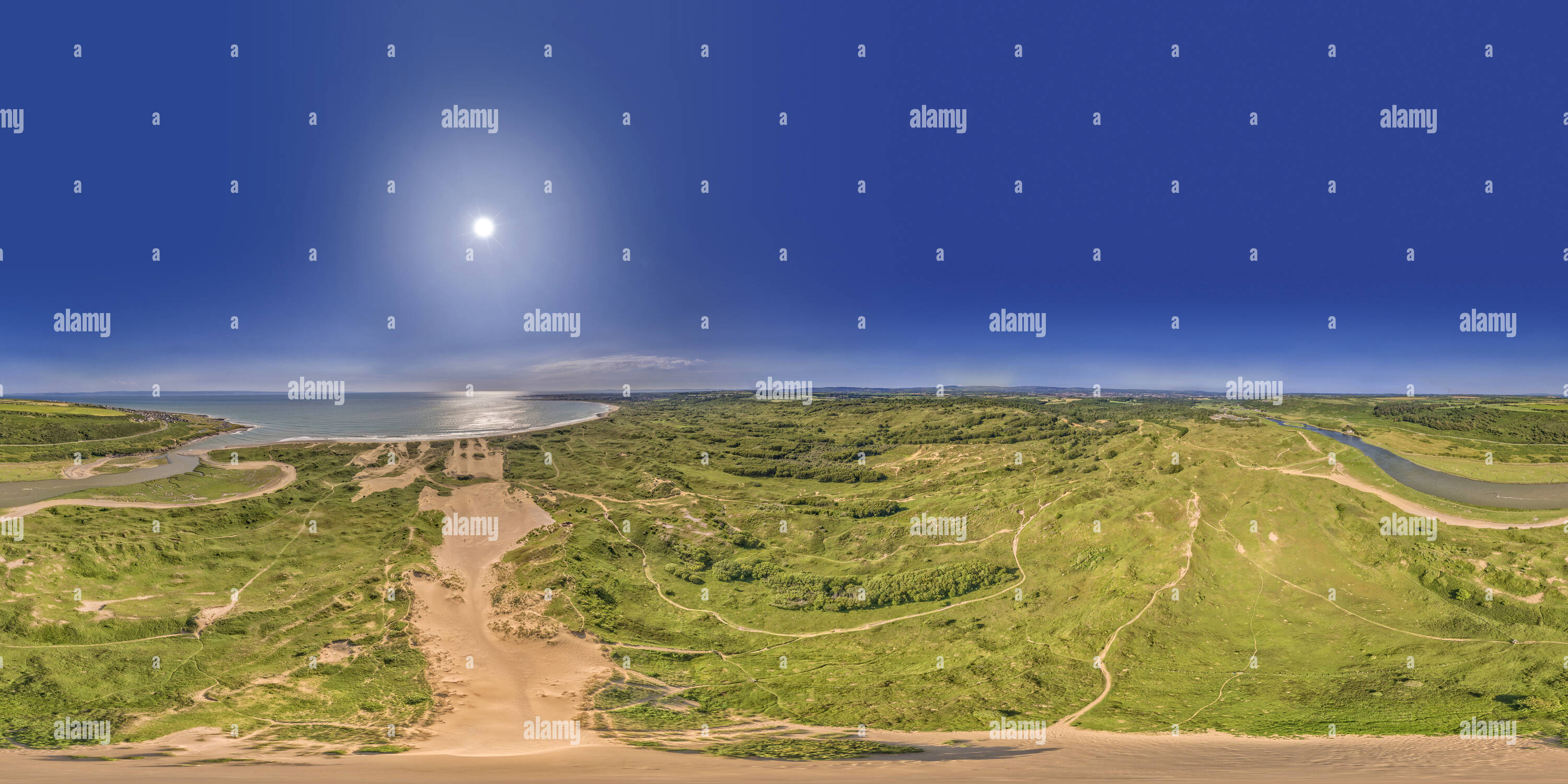 360° view of Ogmore By Sea Panorama 03hdr Alamy