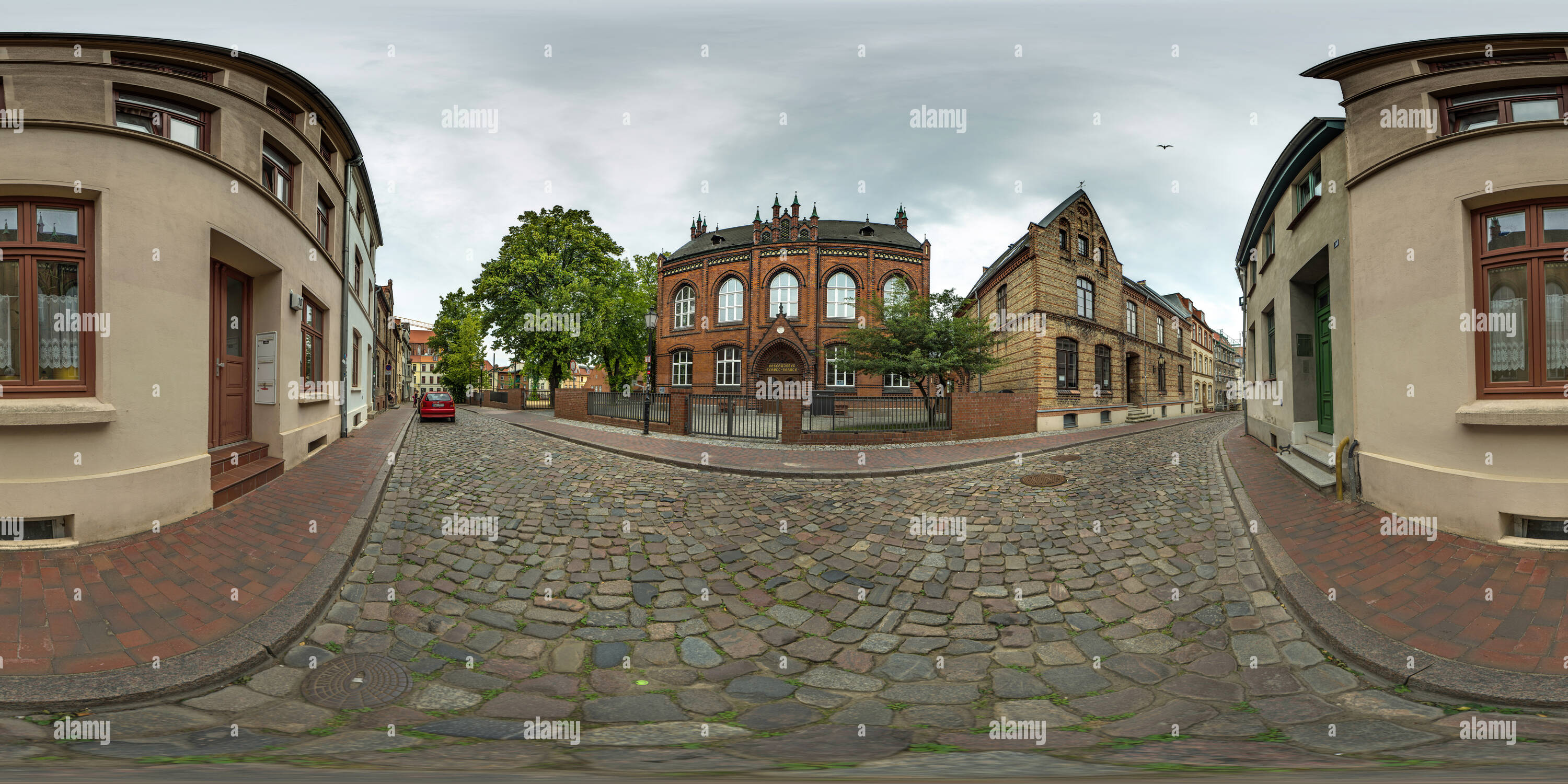 360 degree panoramic view of Wismar Germany 03