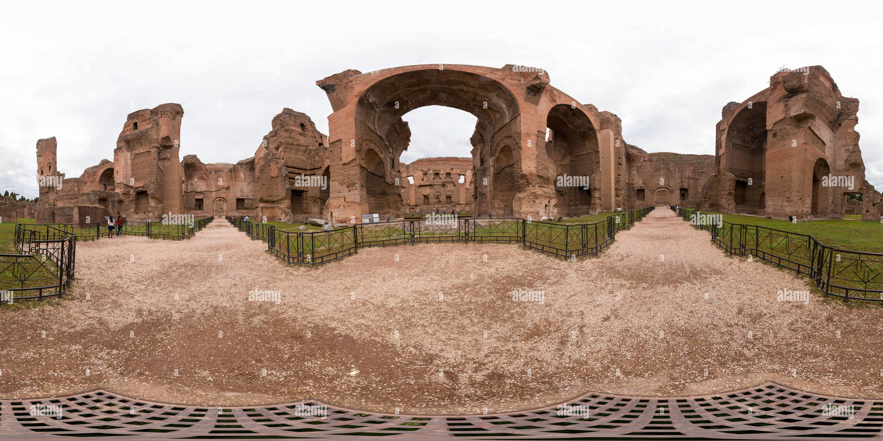 360° view of Therme Caracalla, Rom - Alamy