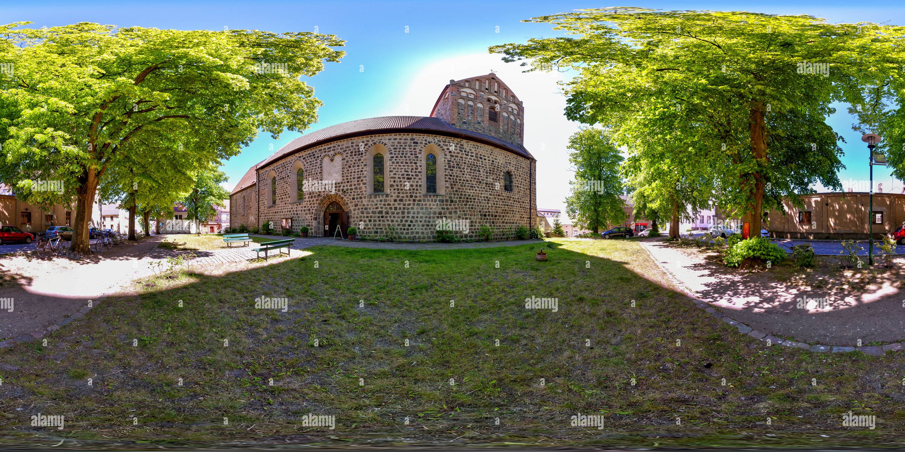 360 degree panoramic view of Lychen Kirche