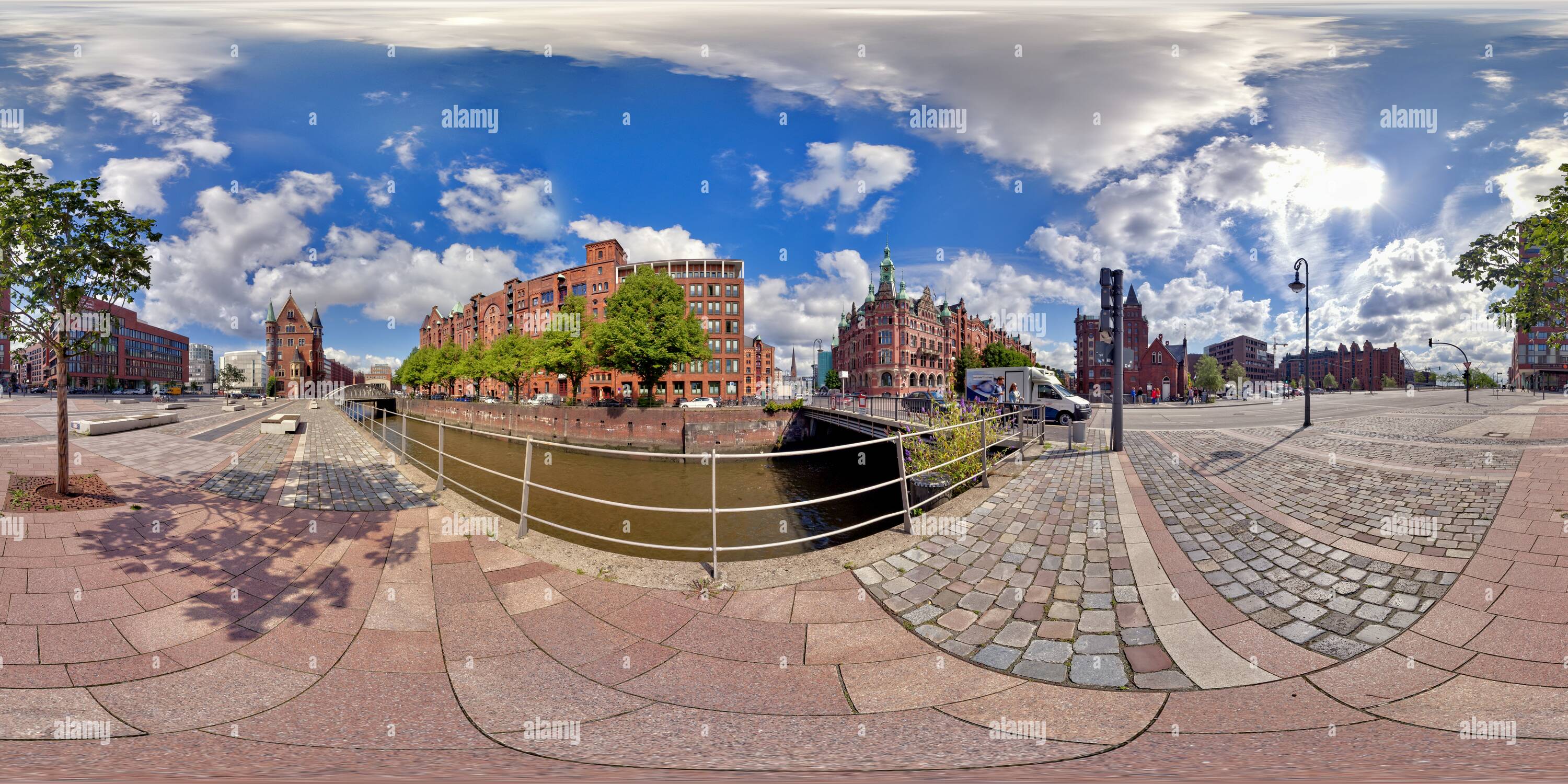 360 degree panoramic view of Hamburg St Annenplatz