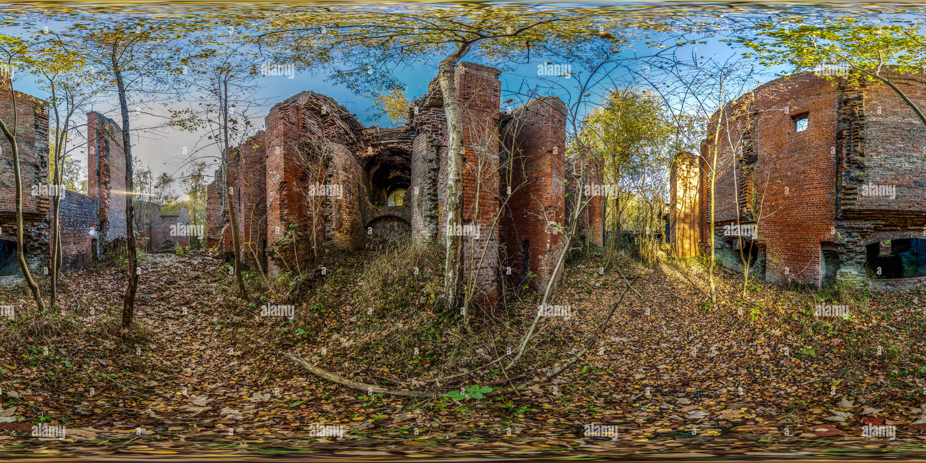 360° view of Old bricks factory - Alamy
