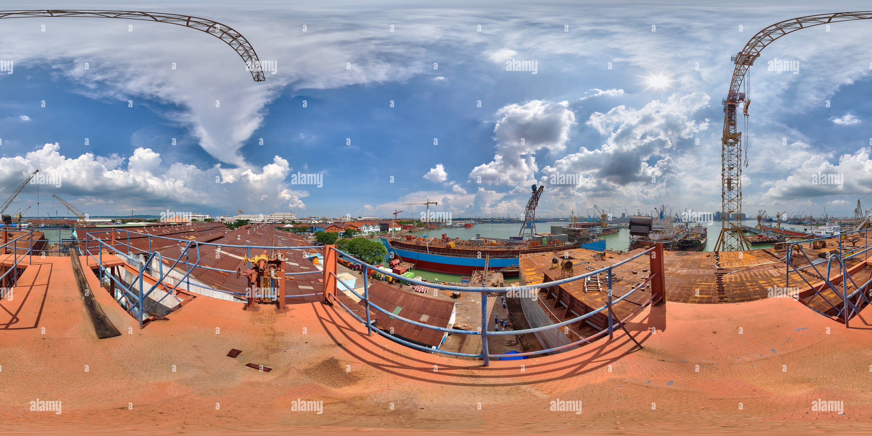 360° view of Ship building and repair dock Alamy