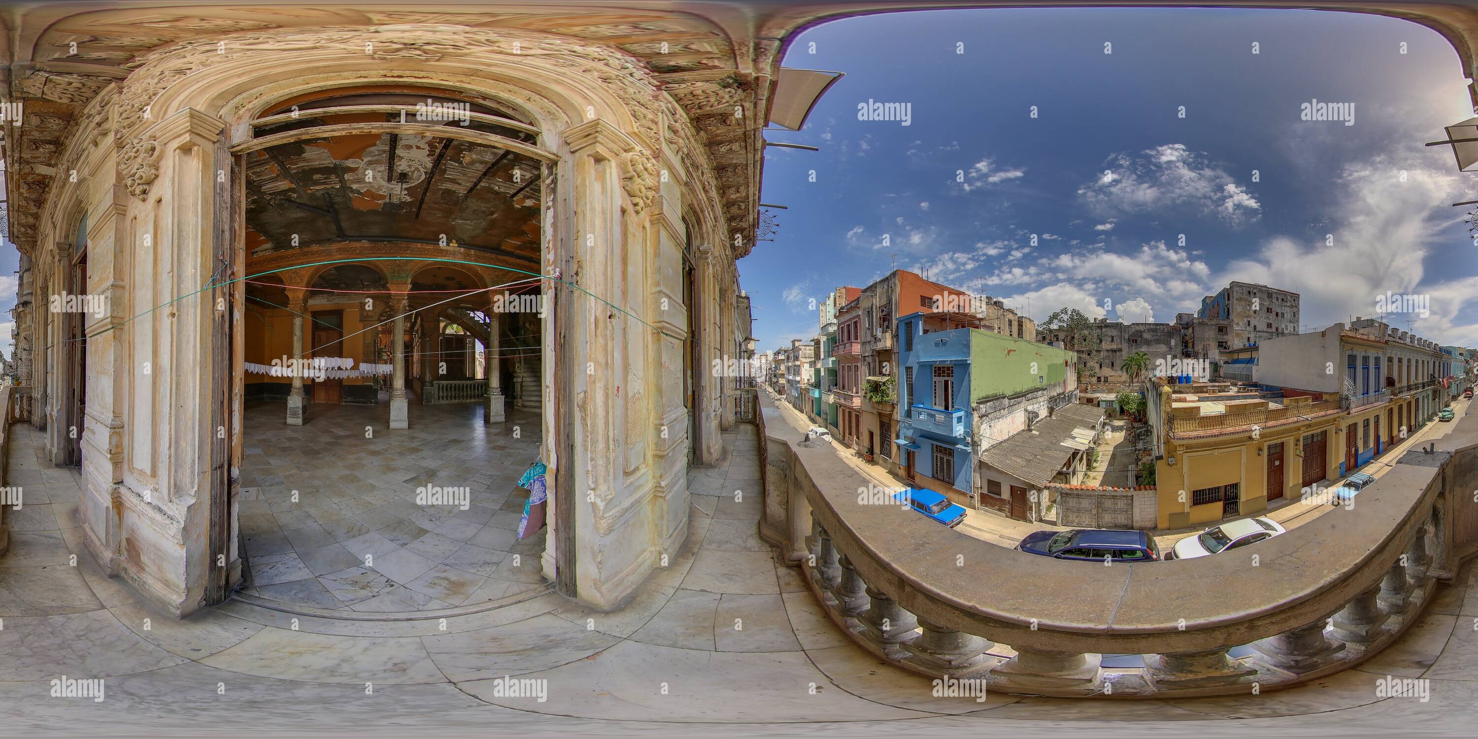 360 degree panoramic view of La Guarida 418 Concordia Havana Cuba 2 Fresa y Chocolate