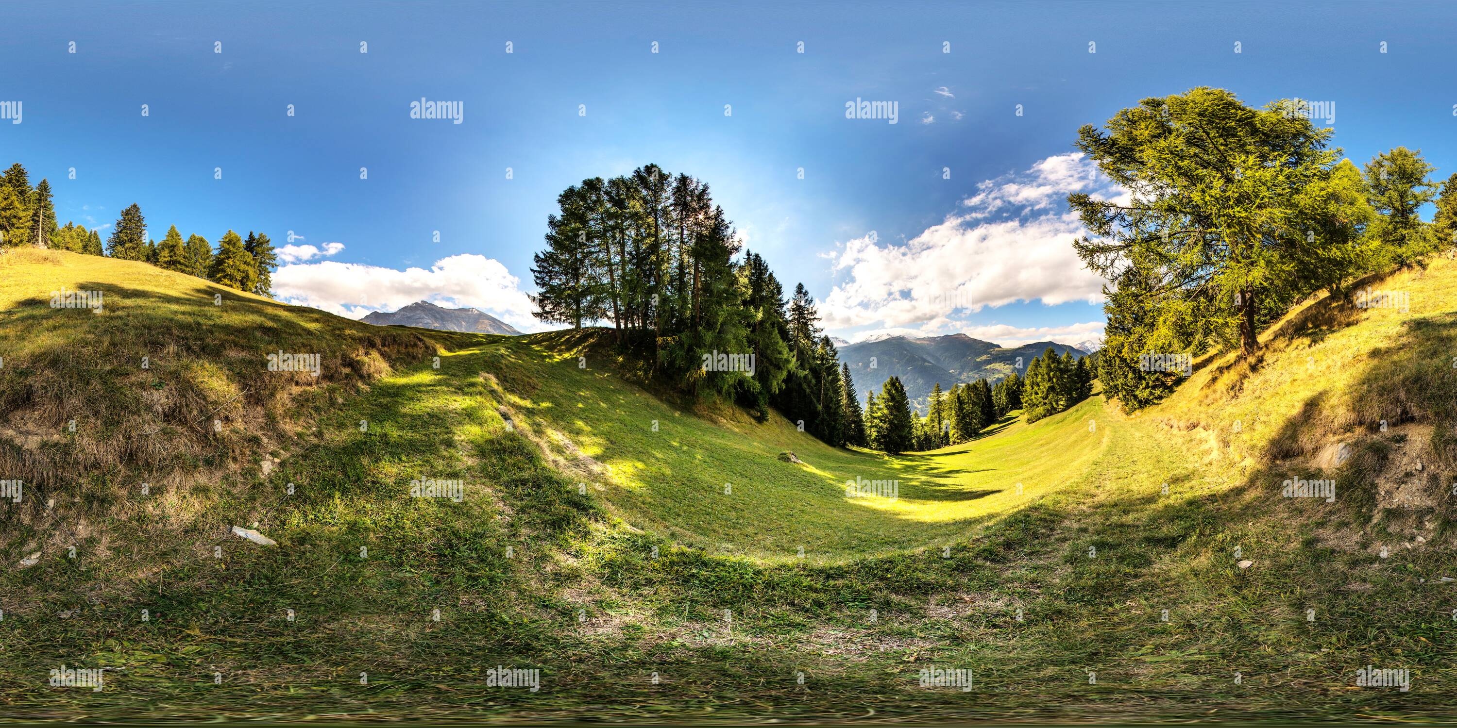 360 degree panoramic view of Sporz 2 Grisons Switzerland