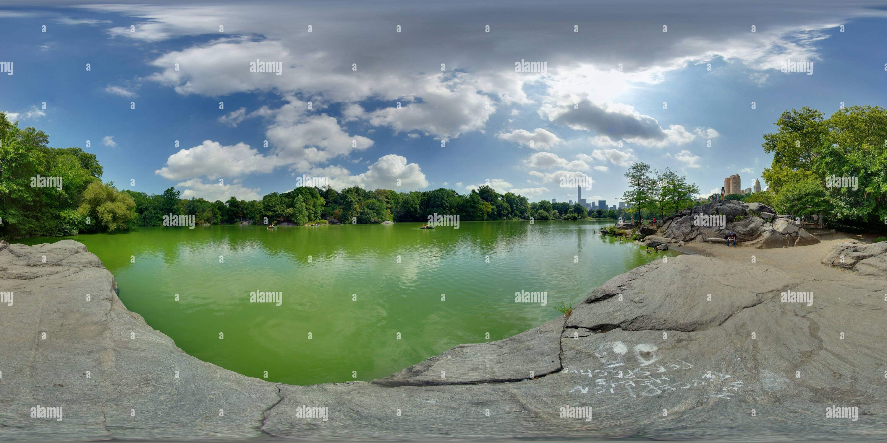 360 degree panoramic view of Hernshead, Central Park Lake