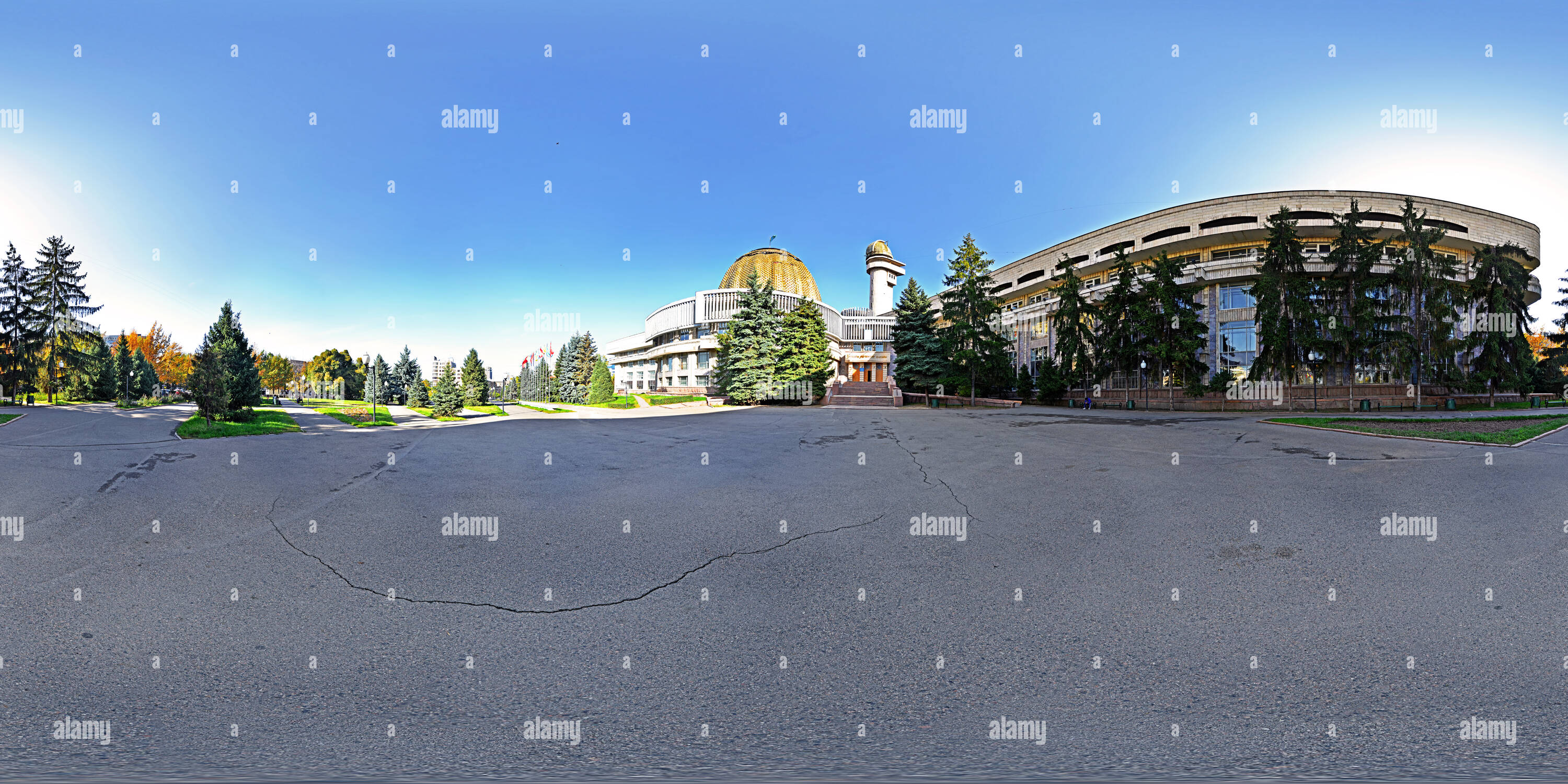 360 degree panoramic view of Children's Republican Palace Park, Kazakhstan