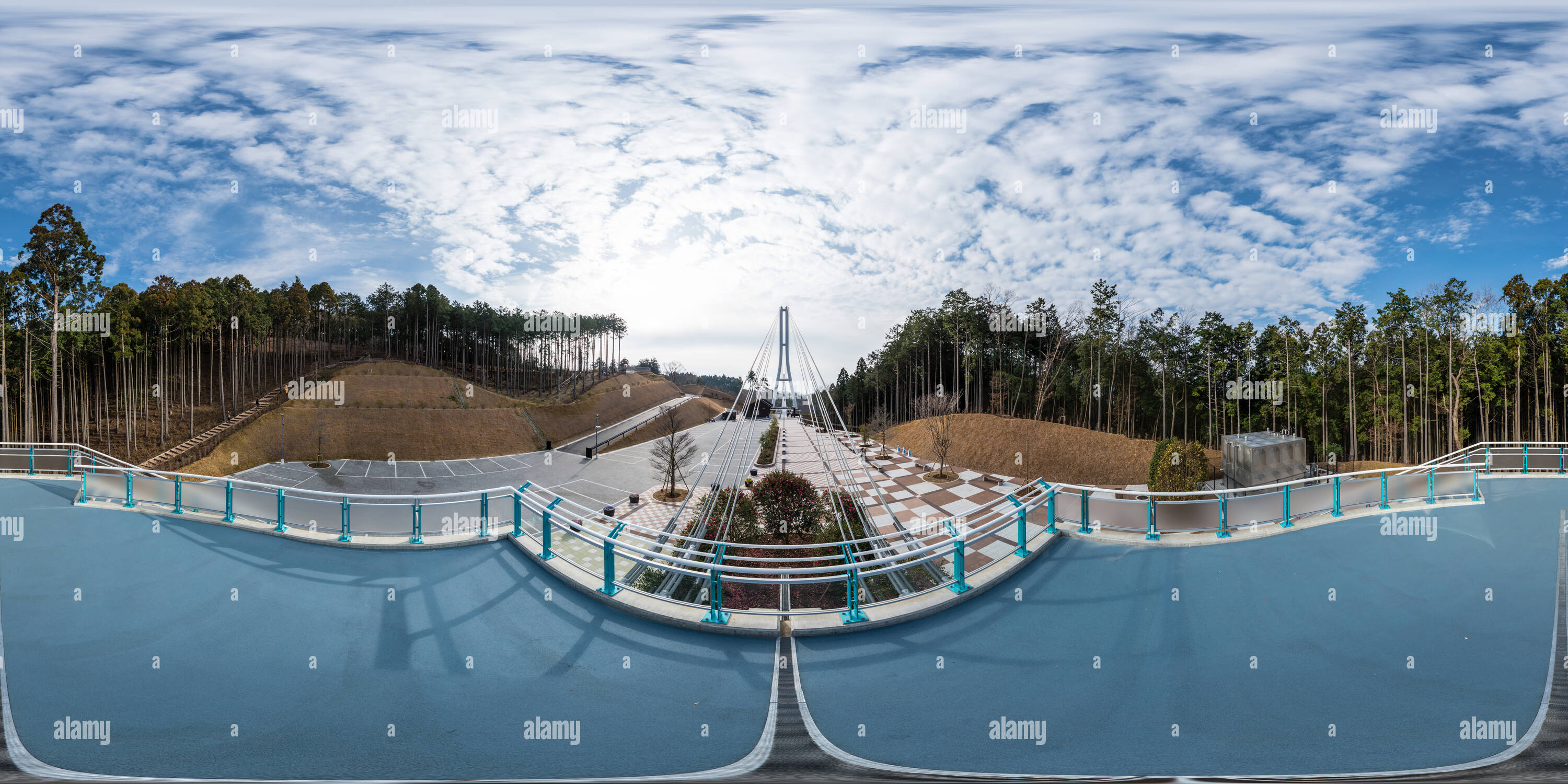 360 degree panoramic view of Mishima SKYWALK north end