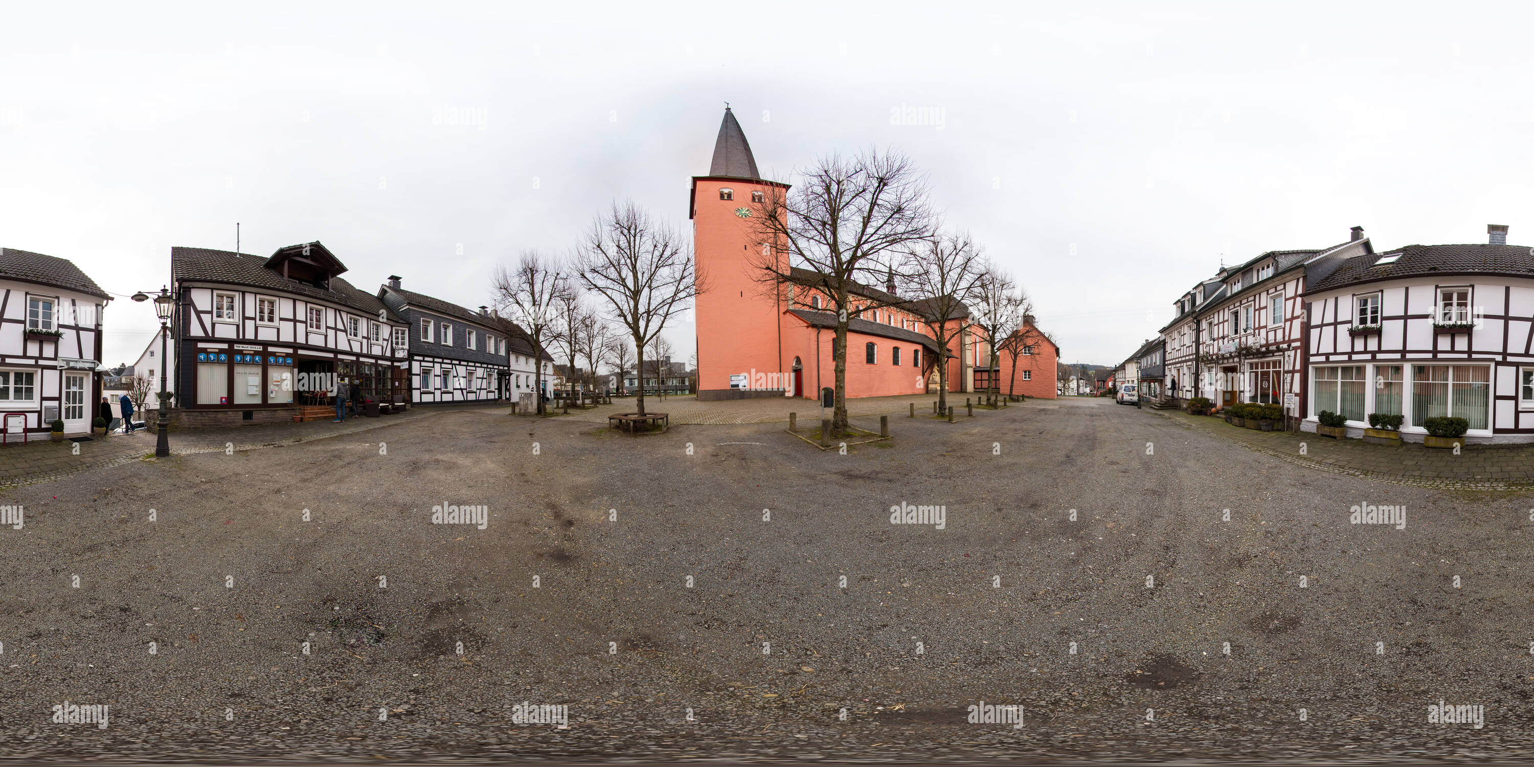 360 degree panoramic view of Sankt Martinus Much, Germany, NRW