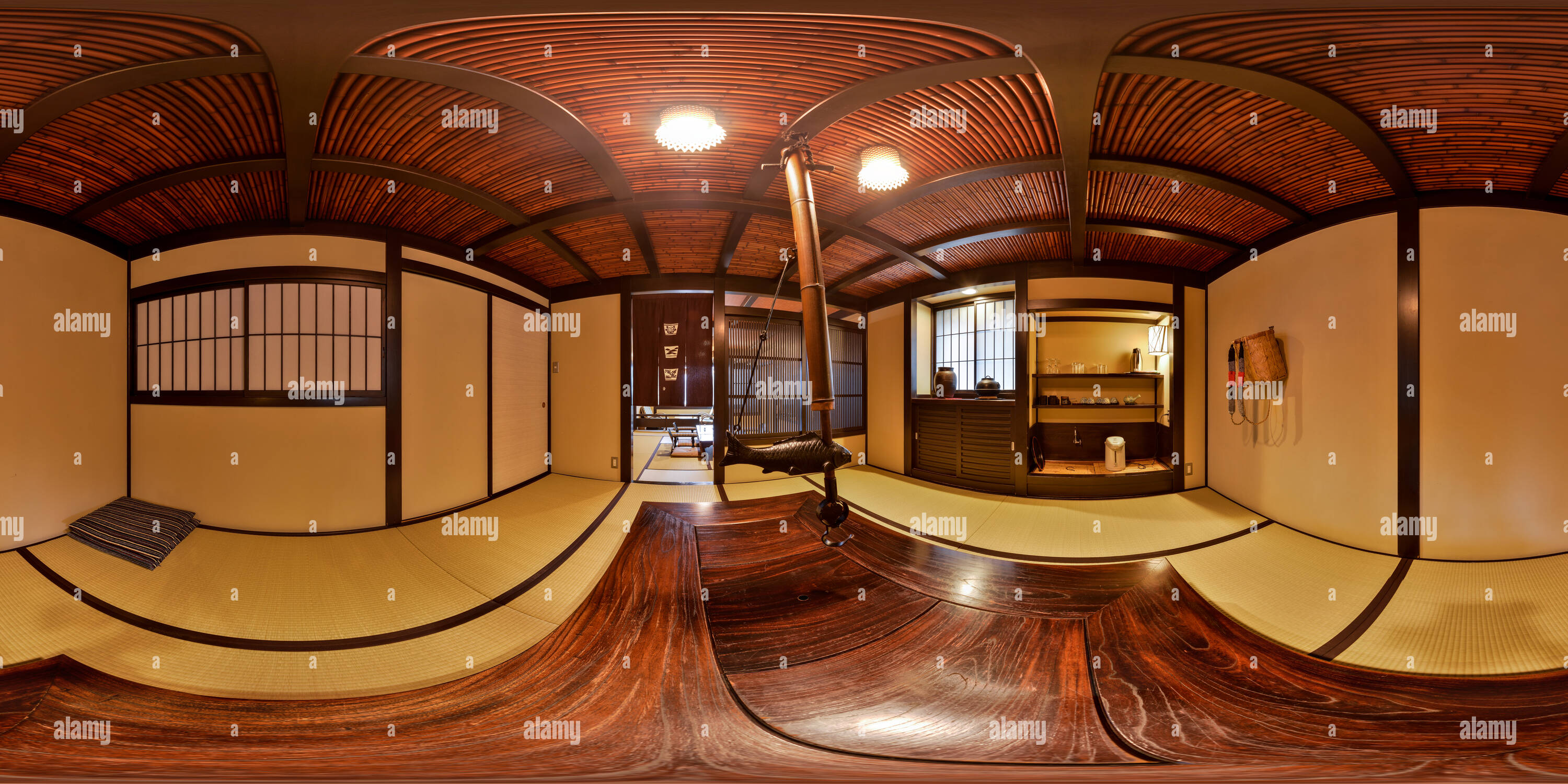 360 degree panoramic view of room of Nanraku japanese style inn part.2