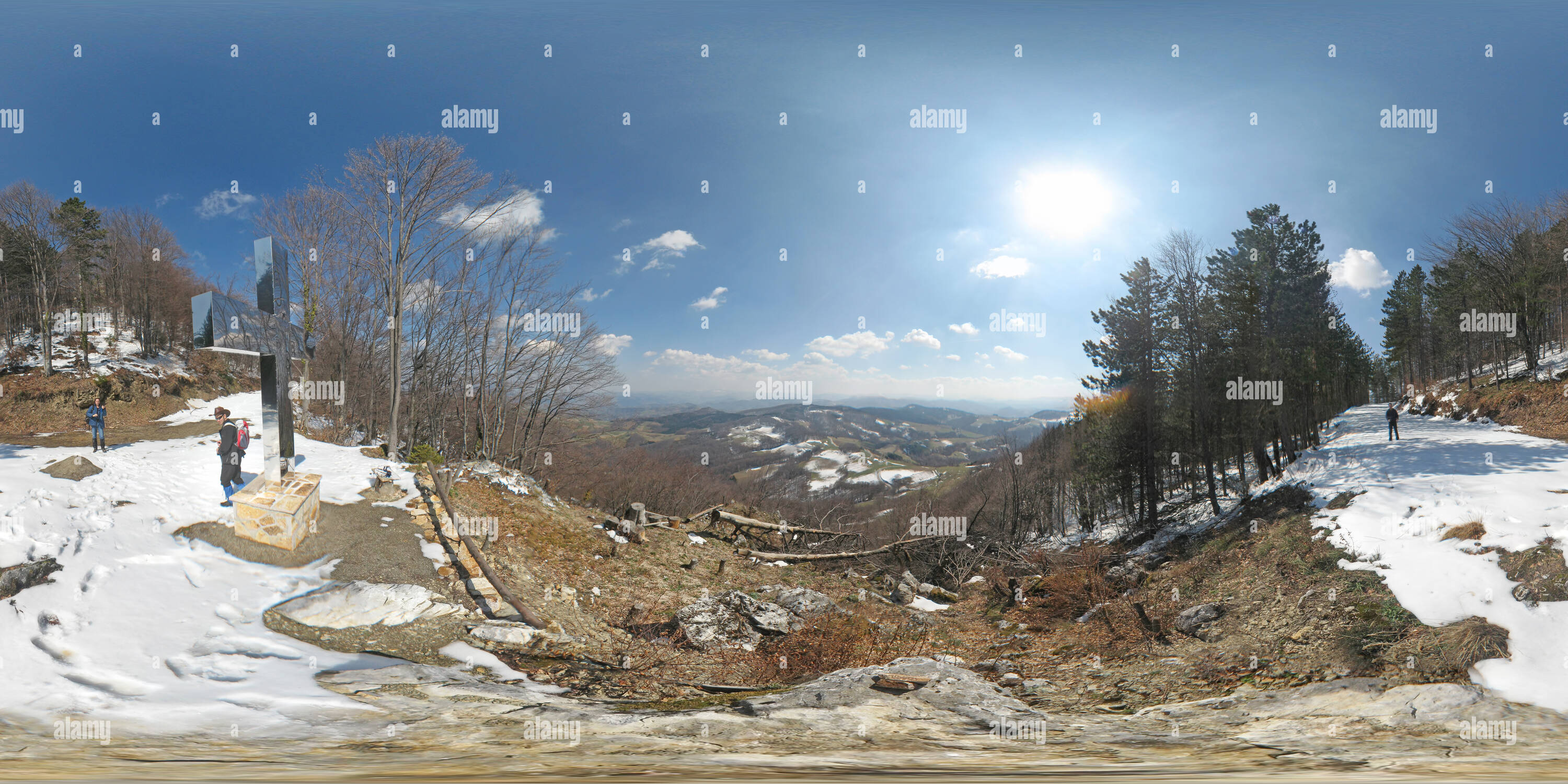 360 degree panoramic view of Ivanjica - The Cross on Mt. Kukutnica (east)