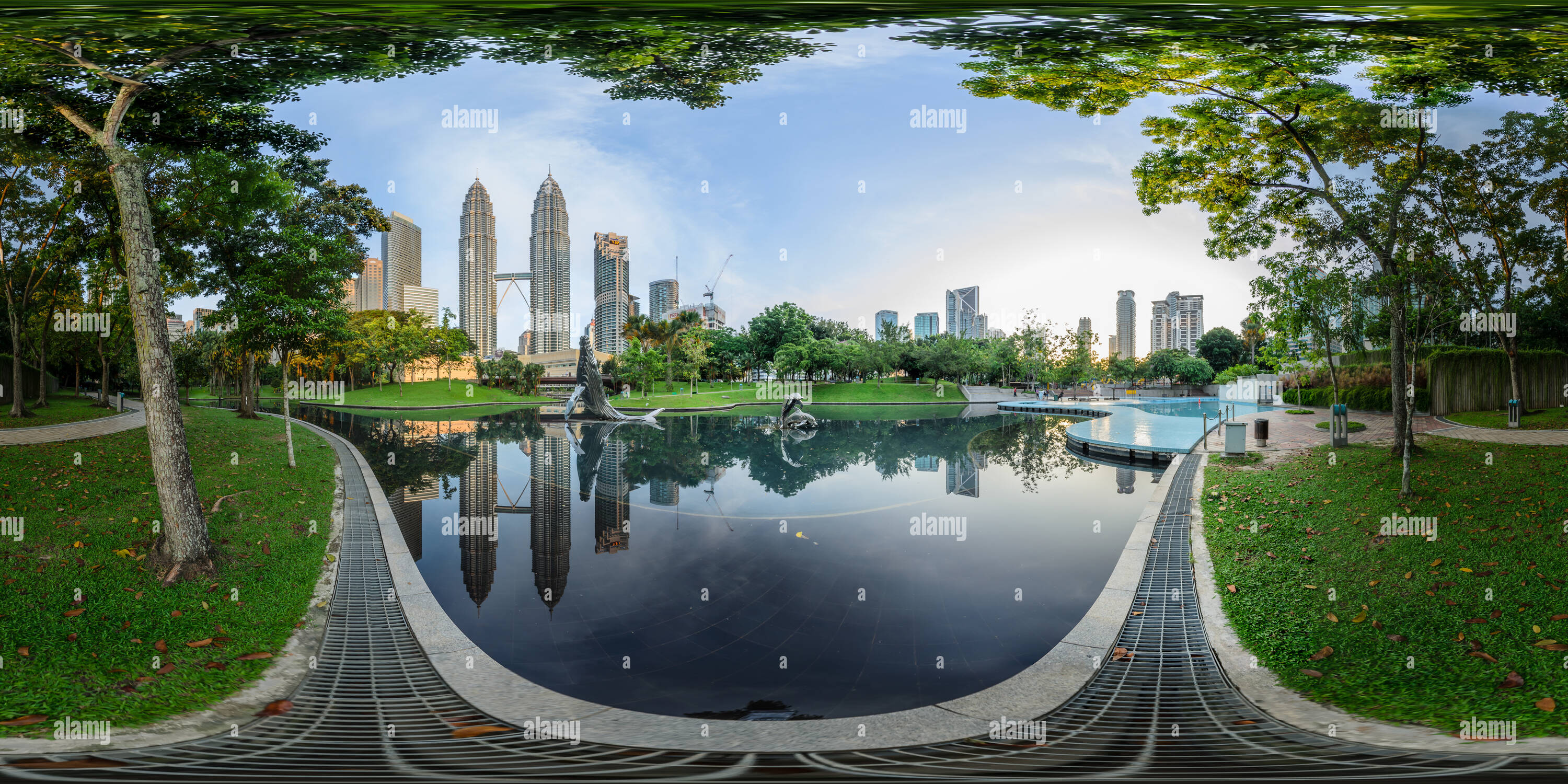 360° view of KLCC Park poolfront, Kuala Lumpur, Malaysia - Alamy