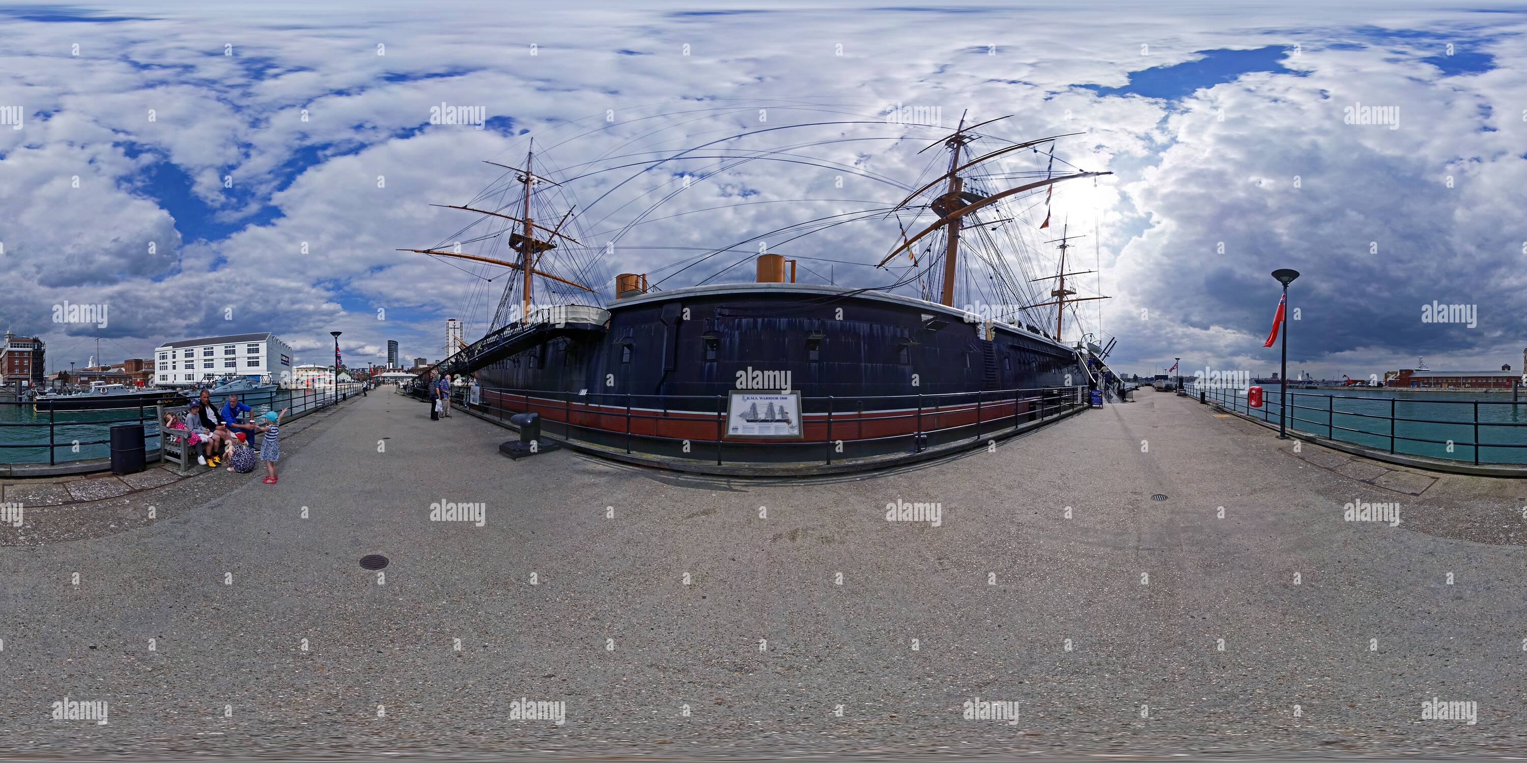 360° view of Portsmouth, HMS Warrior, View 2 - Alamy