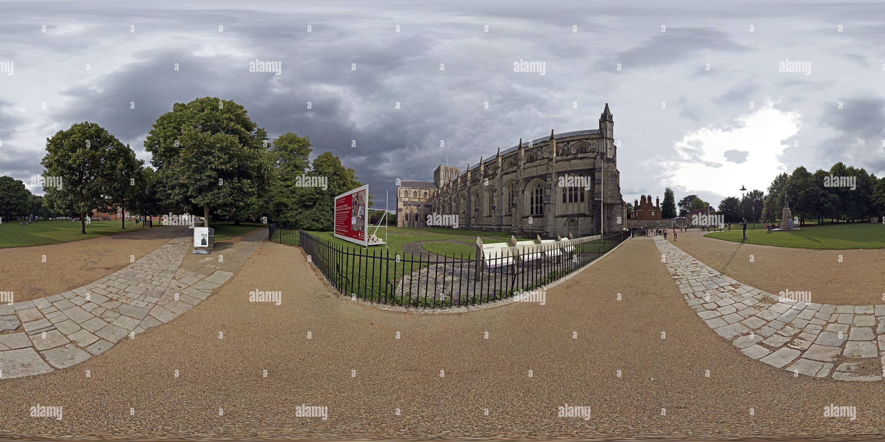 360° view of Winchester, Cathedral, Northern Side Alamy
