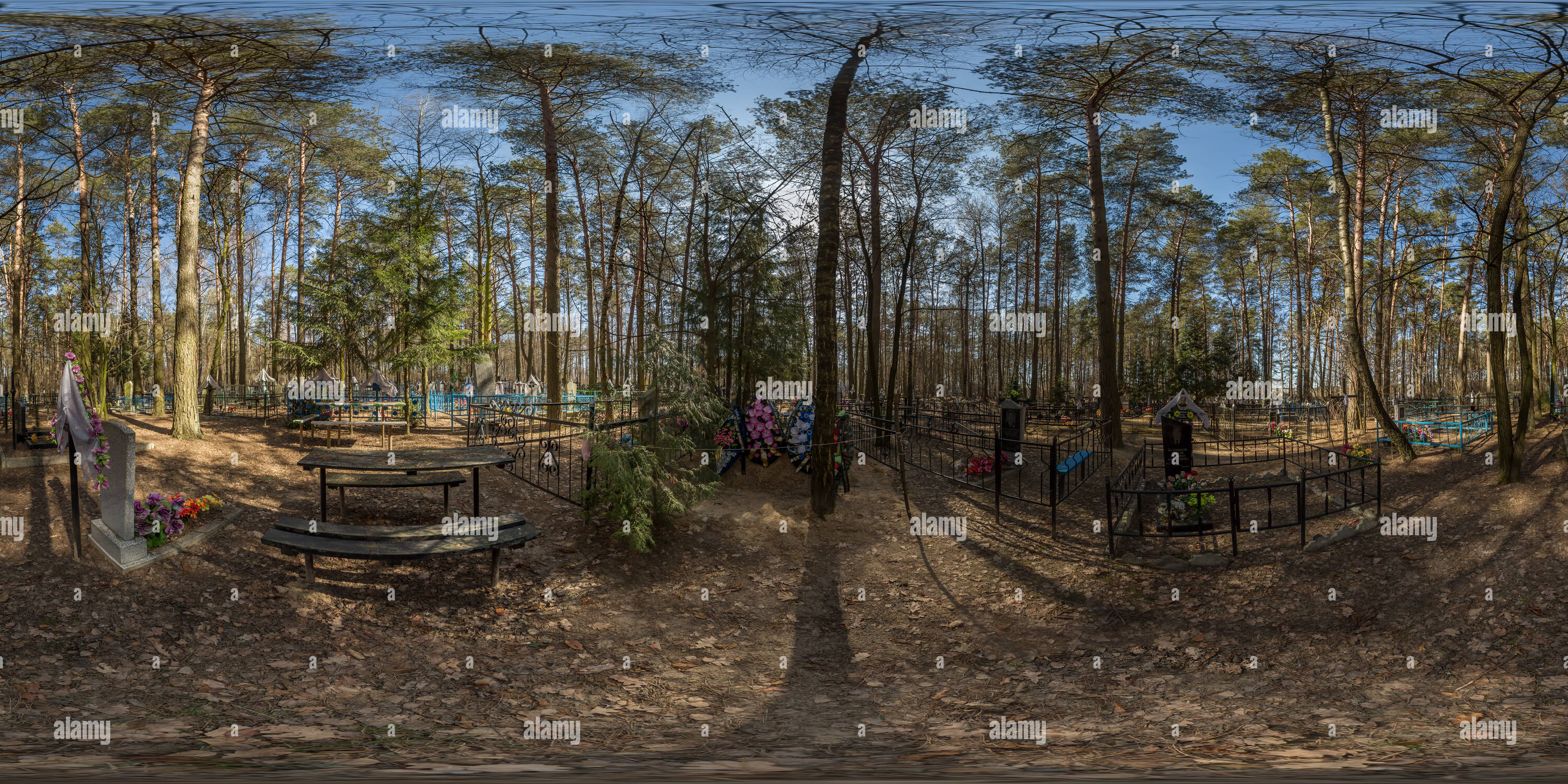 360 degree panoramic view of 01 Gomel Region Tsagelnya Cemetery