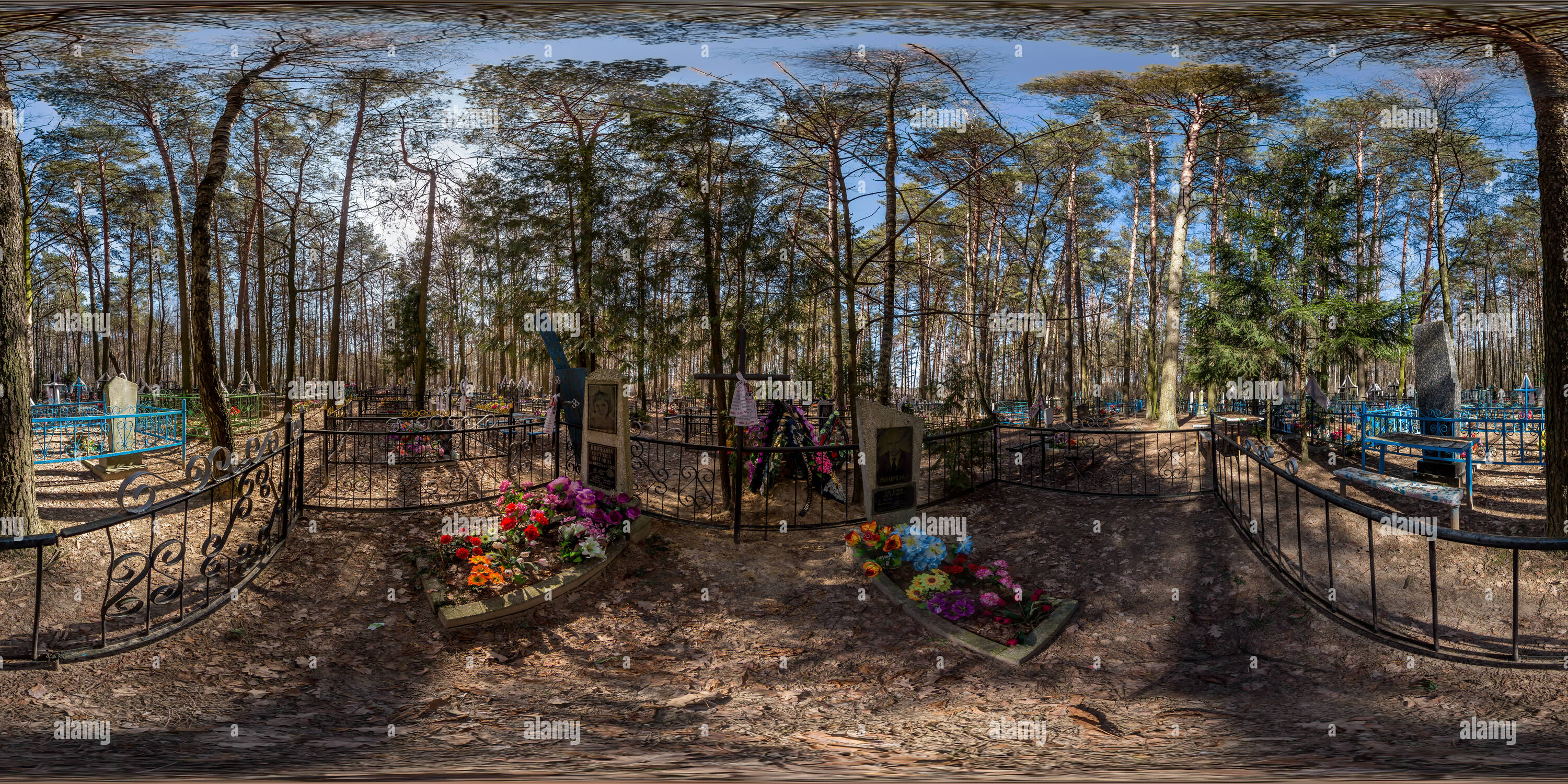 360 degree panoramic view of 02 Gomel Region Tsagelnya Cemetery