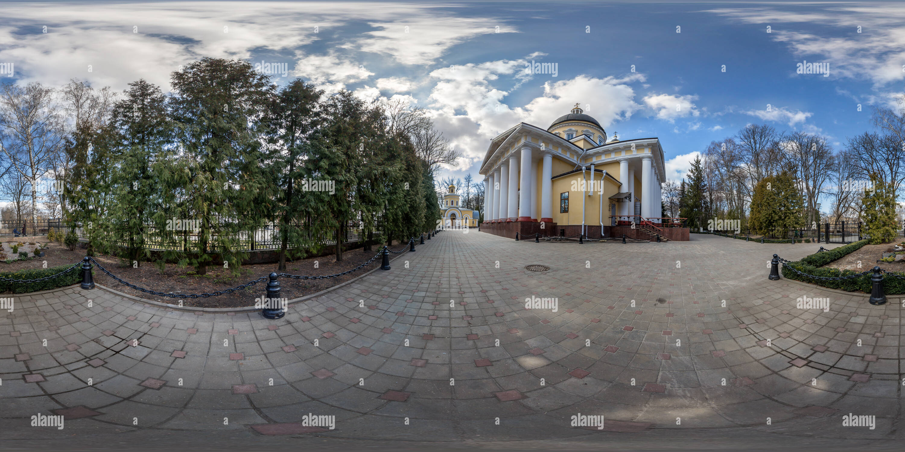 360 degree panoramic view of St. Peter and Paul Cathedral  In Gomel 01