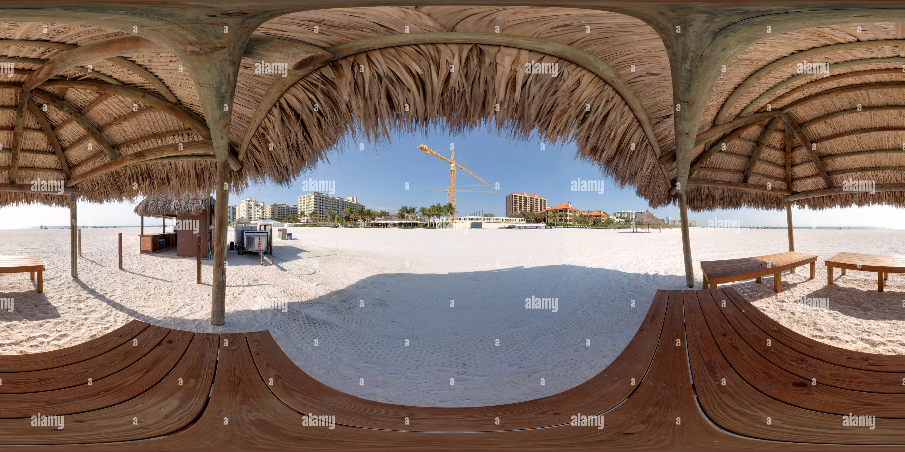 360° view of Tower Cranes on Marco Island Alamy