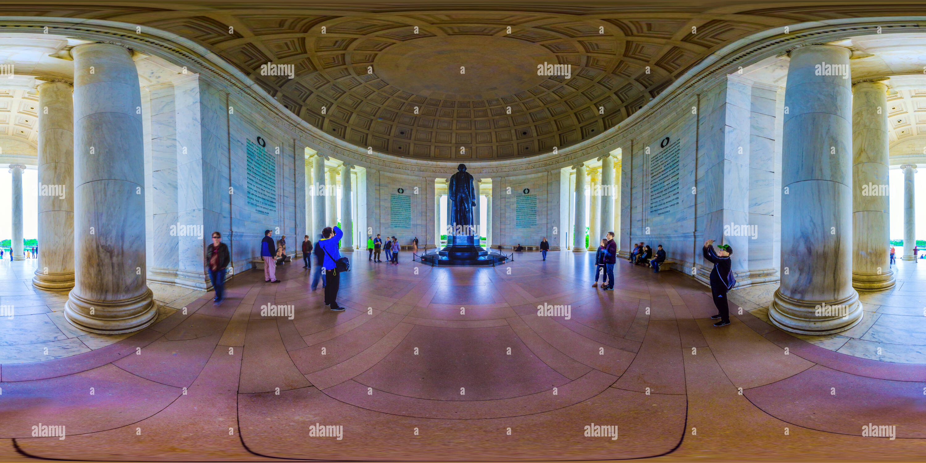 360 degree panoramic view of Inside Jefferson Memorial, Washington DC