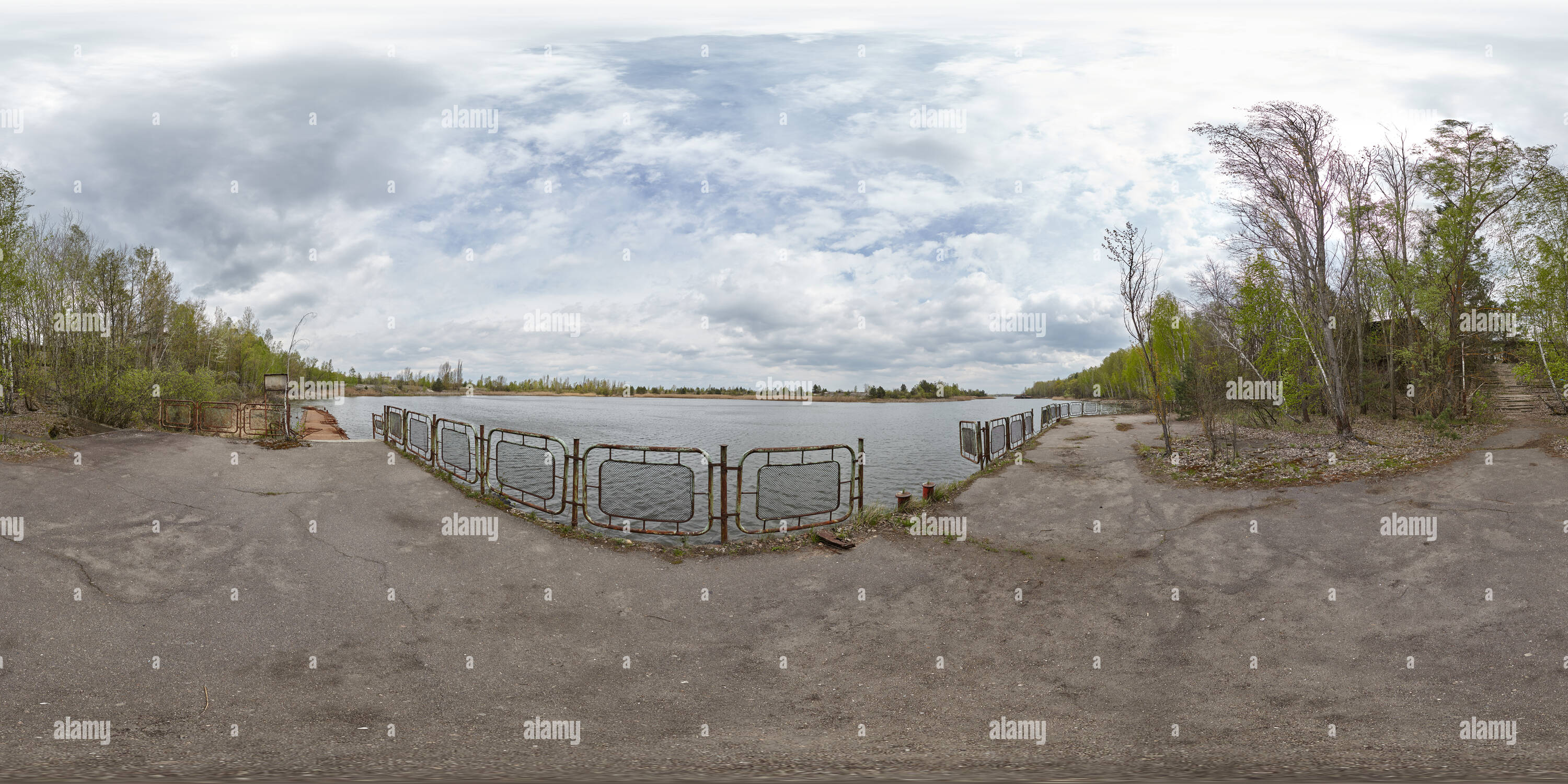 360° view of River port, Pripyat Alamy