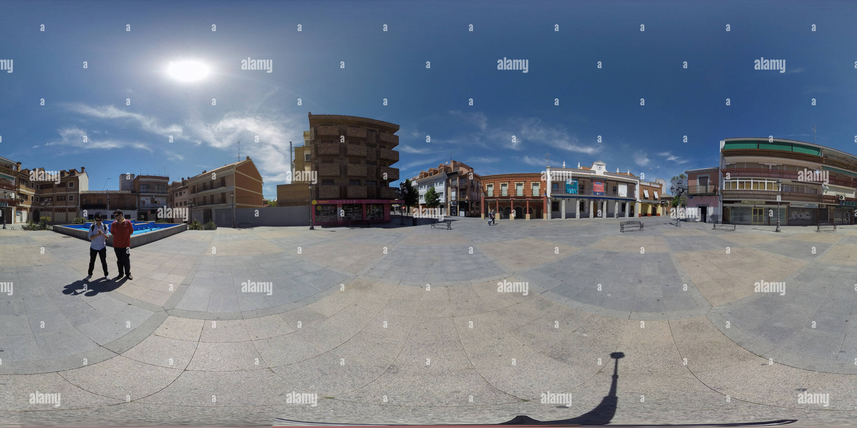 360° view of Fuenlabrada central plaza Alamy