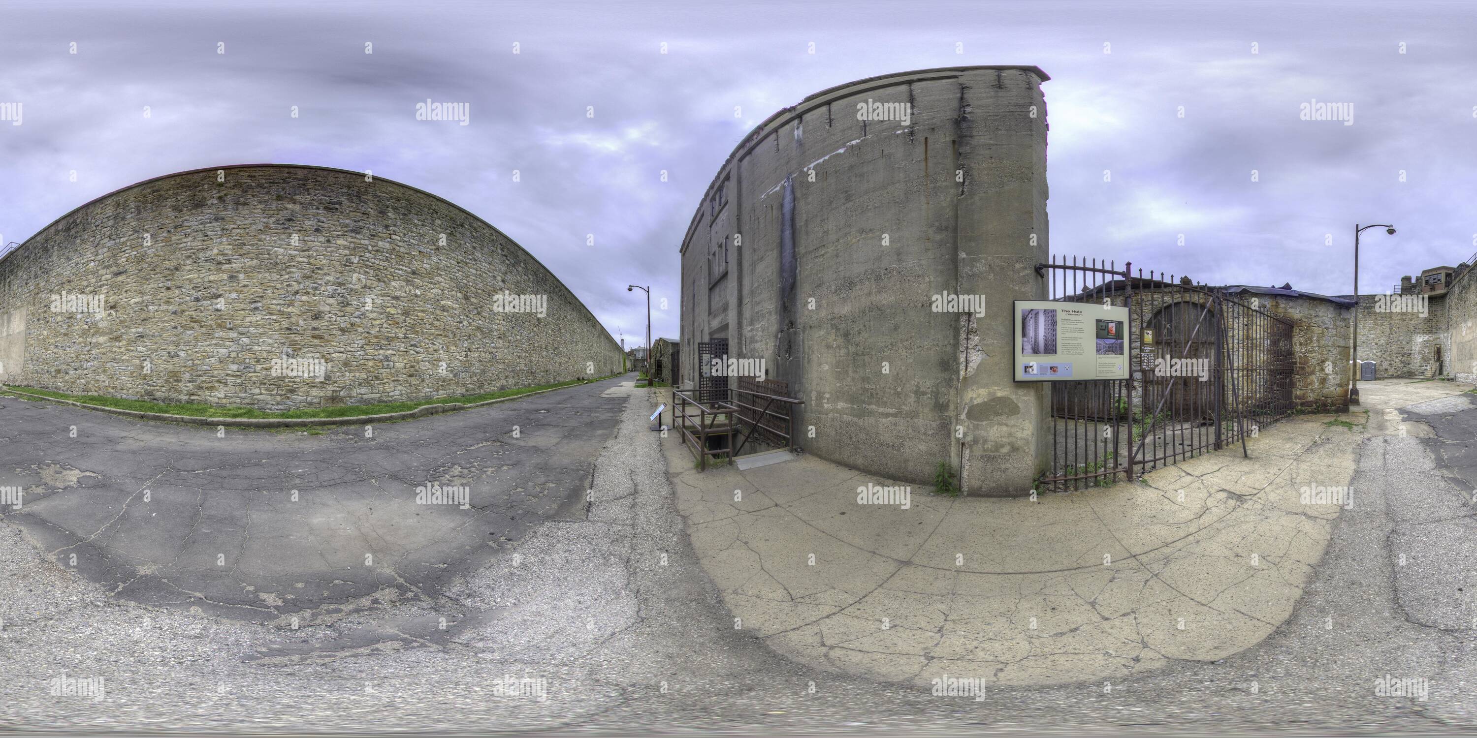 360° view of The Hole at Eastern State Penitentiary - Alamy