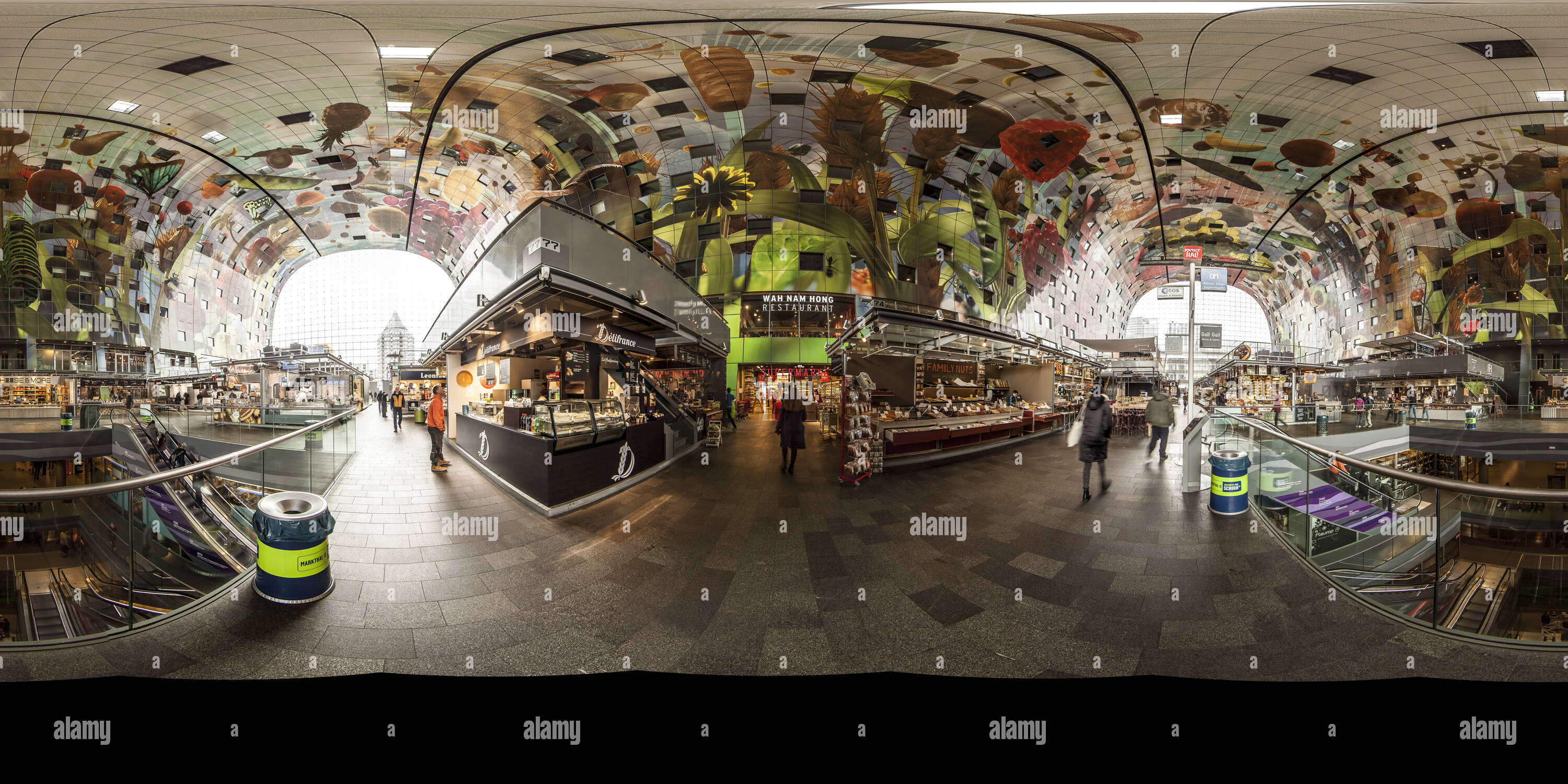 360 degree panoramic view of Markthal by MVRDV Architects, Rotterdam