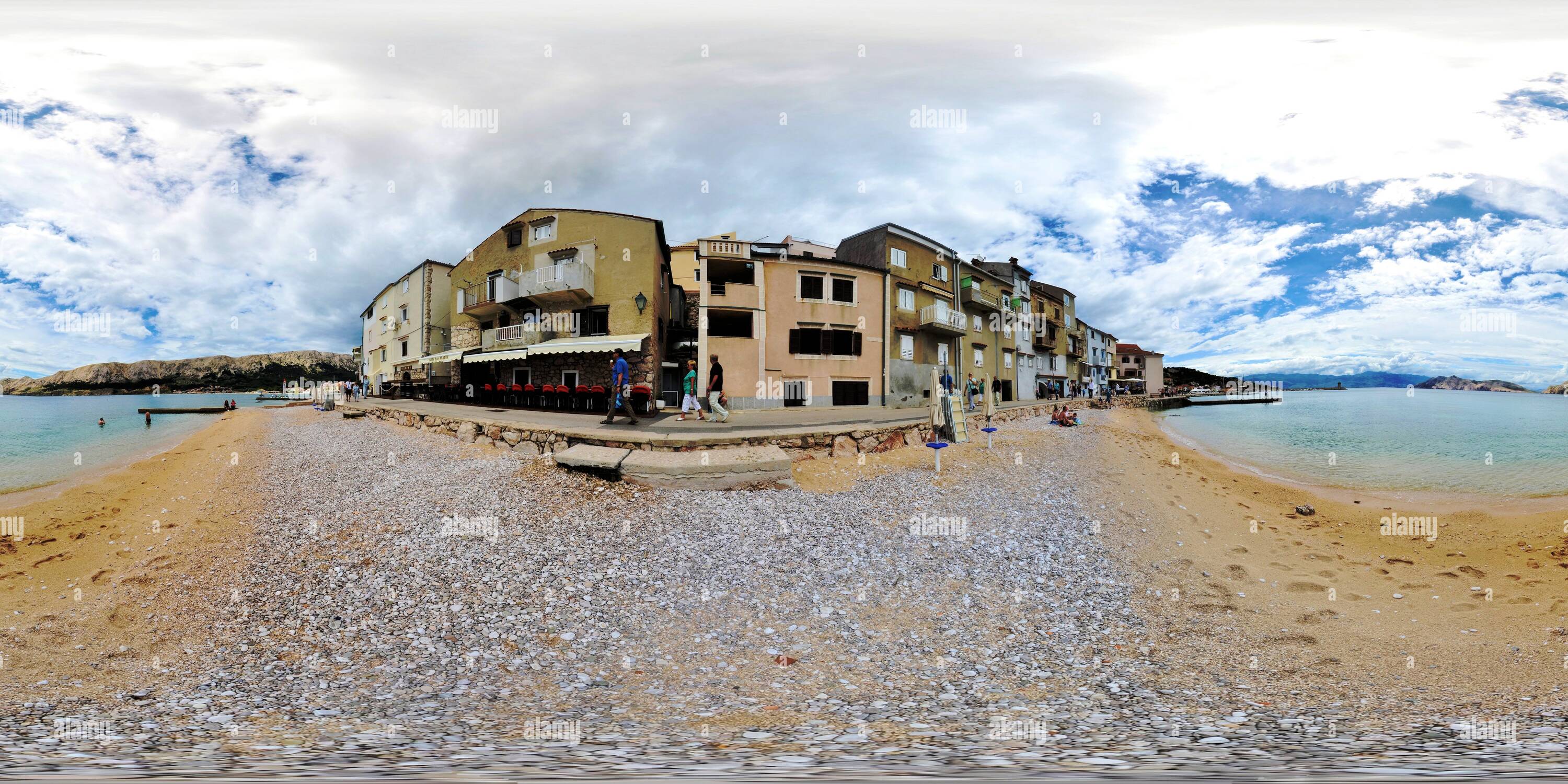 360° view of Strand /Beach Baska Alamy